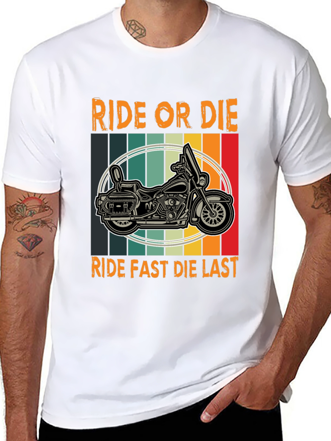 Black Ride or Die Graphic Tee - Biker Motorcycle T-Shirt view 8