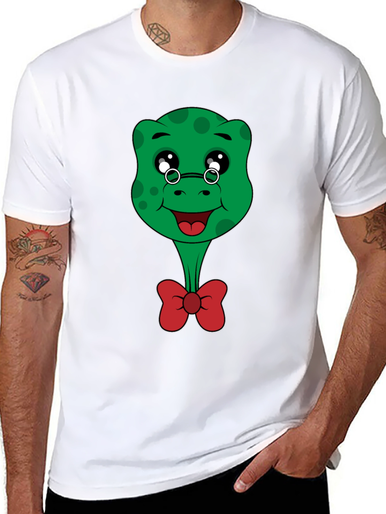 Black Cartoon Turtle T-Shirt - Cute & Playful Design view 8