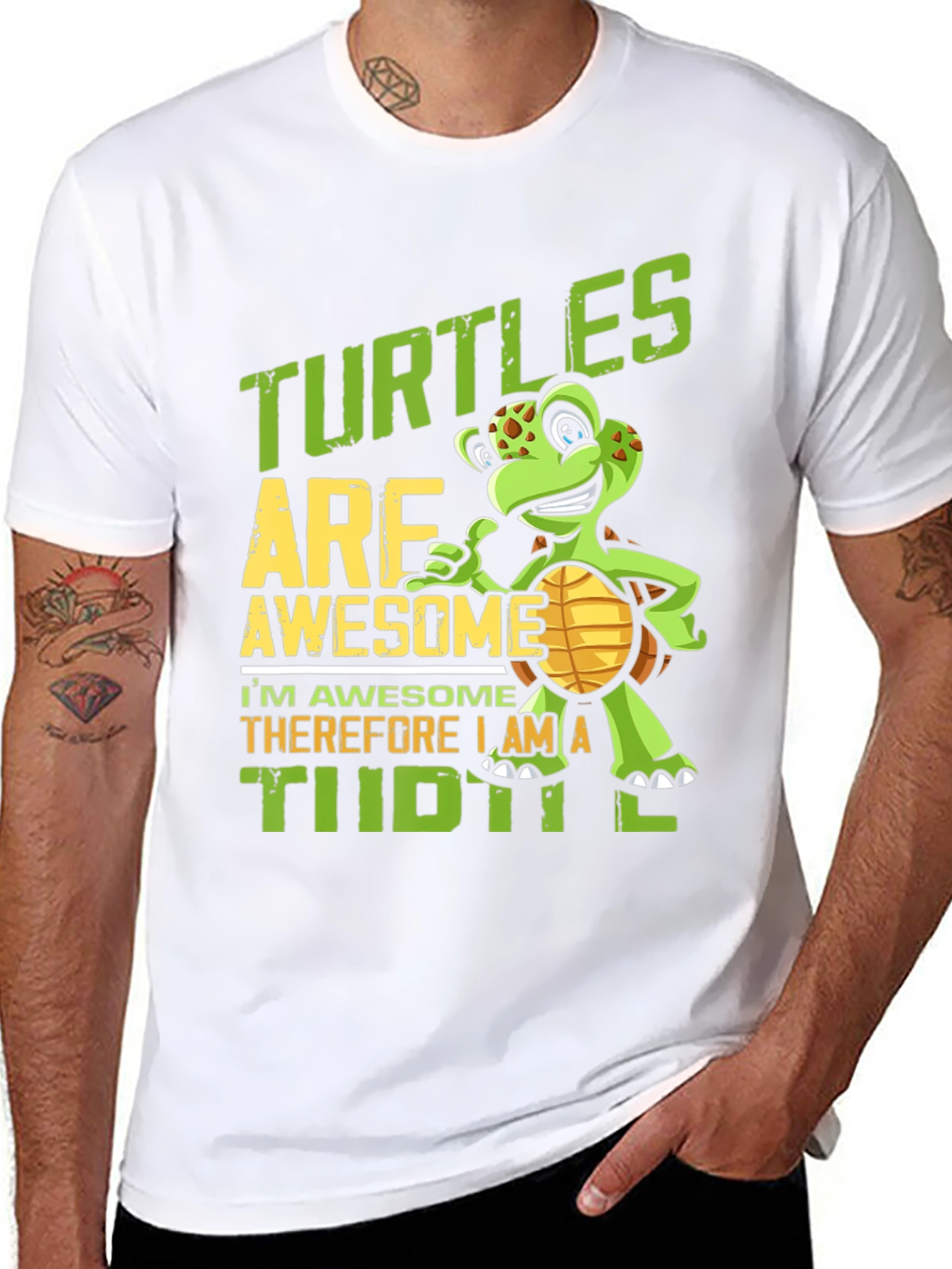 Black Turtle Awesome Graphic T-Shirt view 8