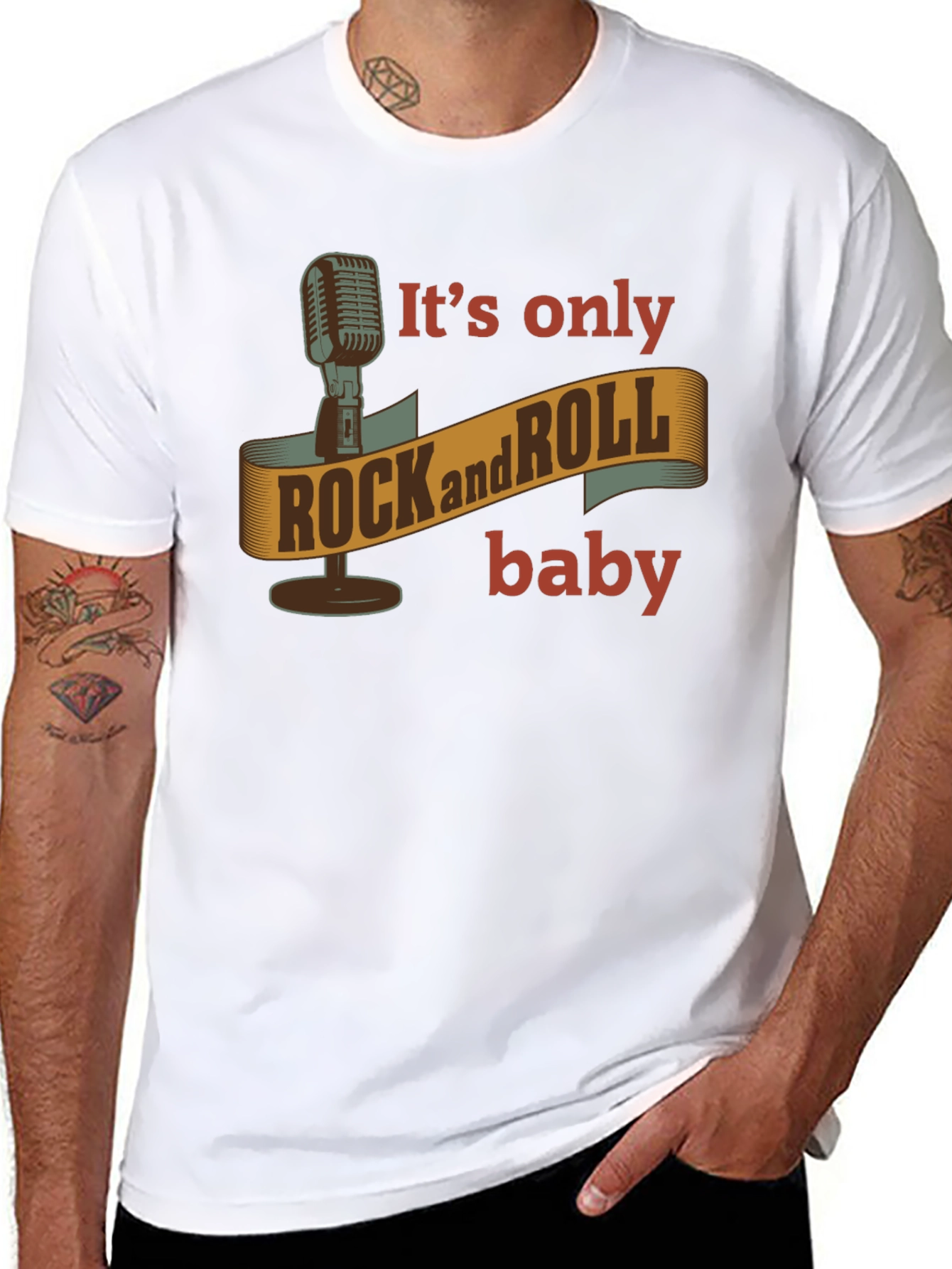 Black Rock and Roll Baby Graphic Tee view 8