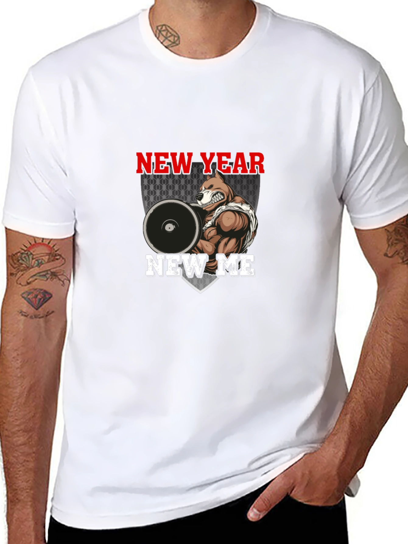 Black New Year New Me Graphic Tee - Black Cotton view 8