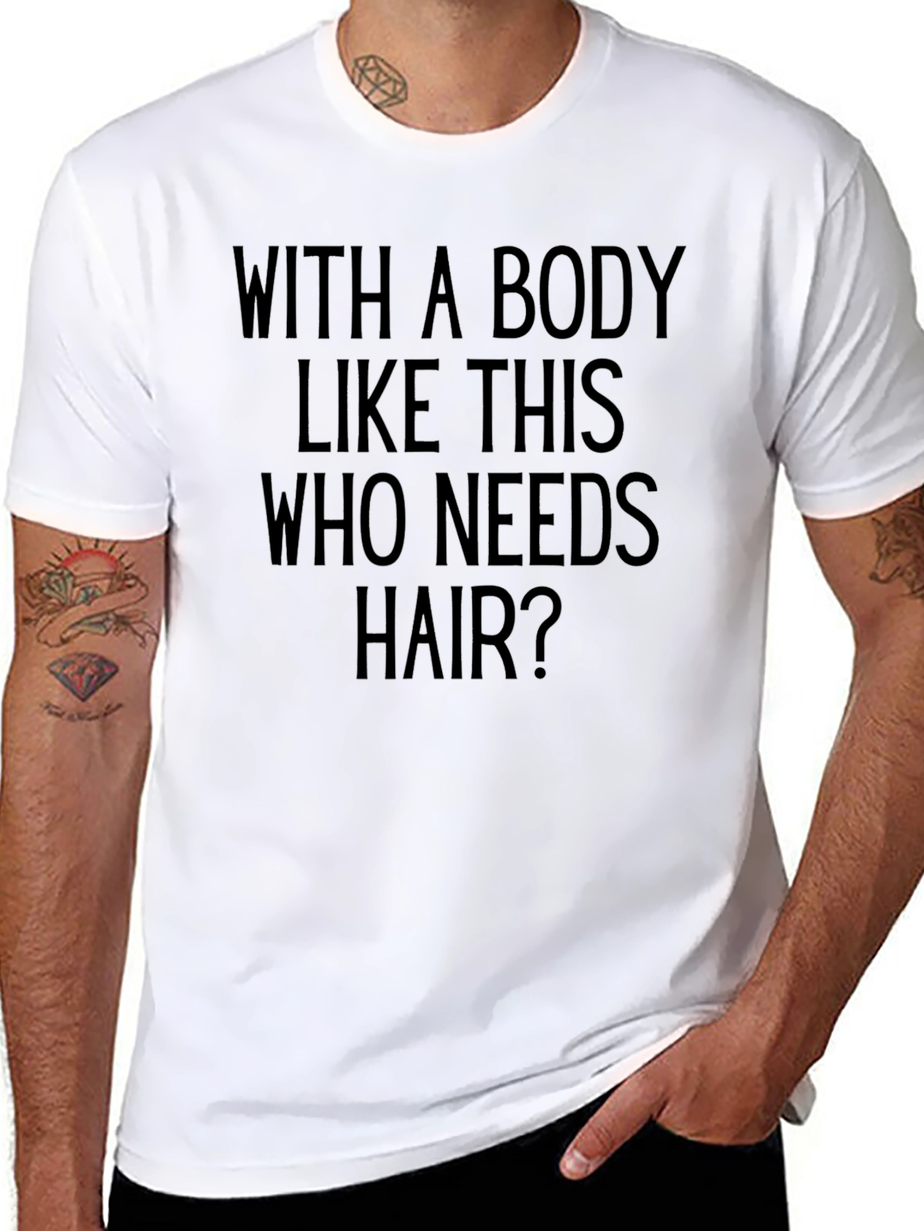 Black Body Like This T-Shirt - Funny Bald Humor Tee view 8