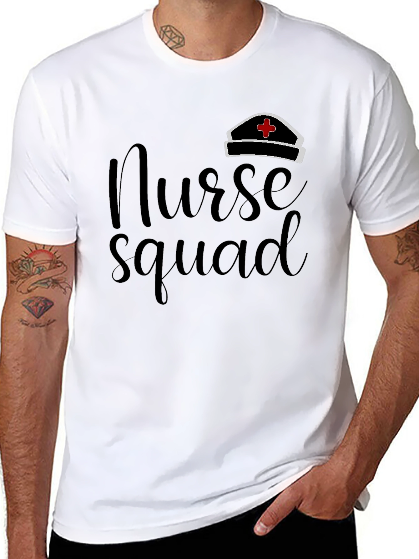 Black Nurse Squad T-Shirt - Medical Hero Apparel view 8