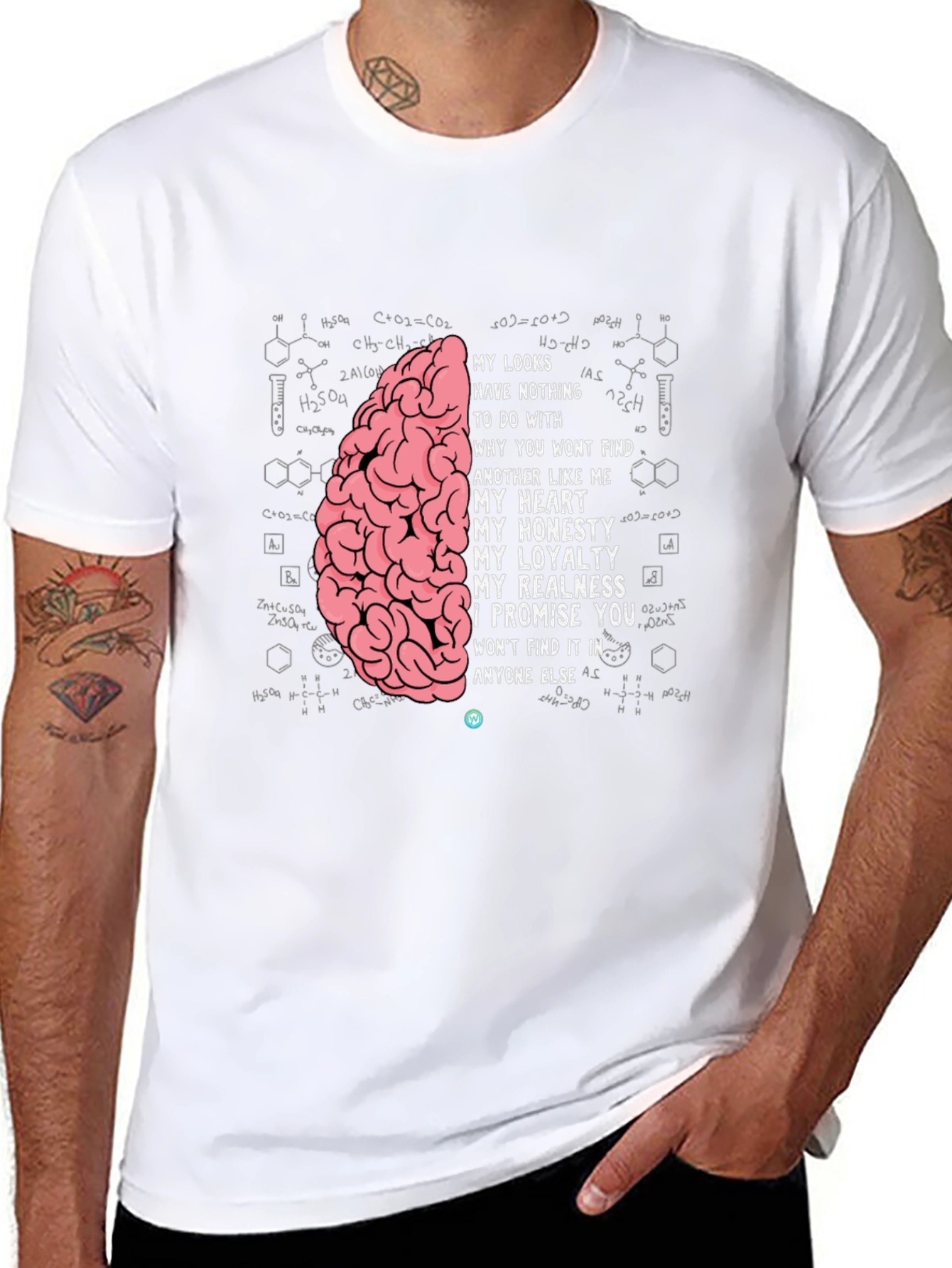 Black Brainy T-Shirt - My Looks Have Nothing view 8