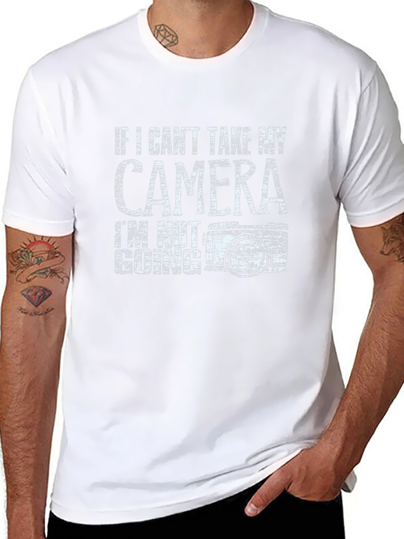 Black Camera Lover's T-Shirt - If I Can't Take My Camera... view 8