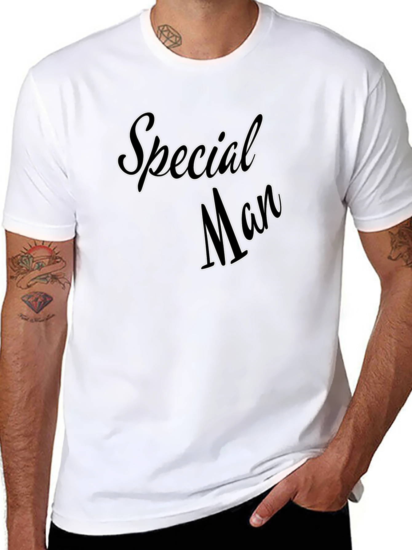 Black Special Man Graphic Tee - Soft Cotton Comfort view 8