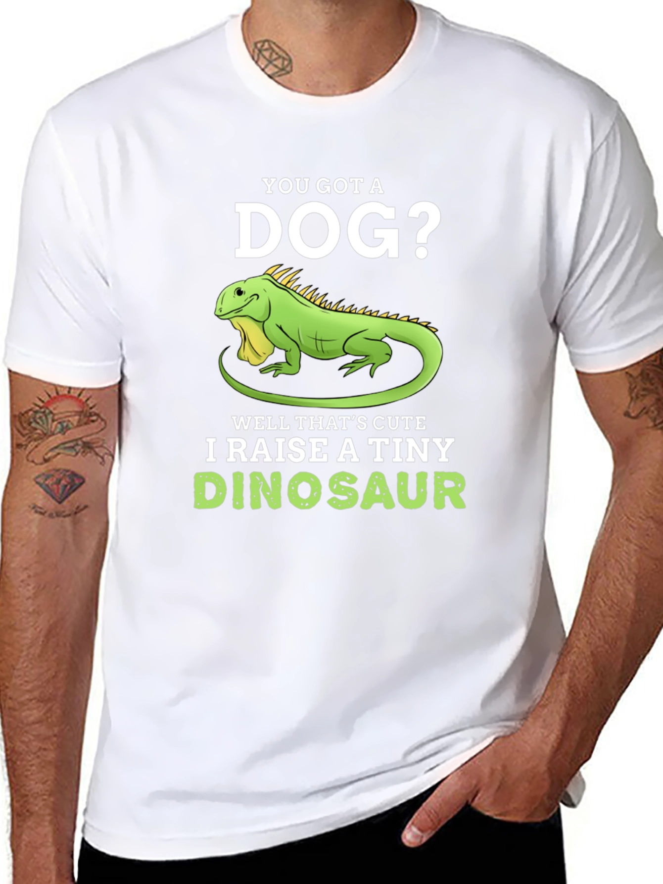 Black I Raise A Tiny Dinosaur T-Shirt, Reptile Lover Tee view 8