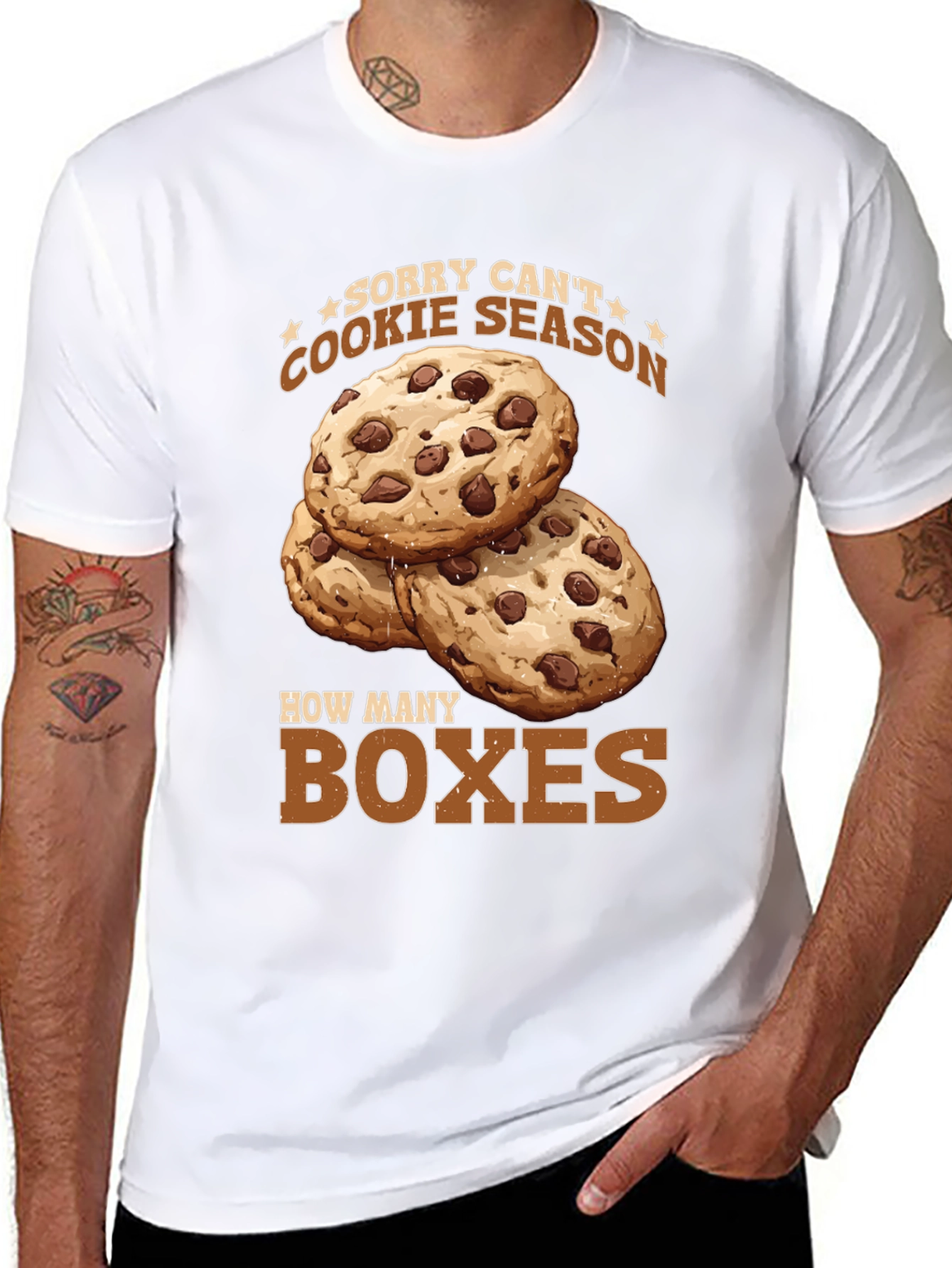 Black Funny Cookie Season T-Shirt - How Many Boxes? view 8