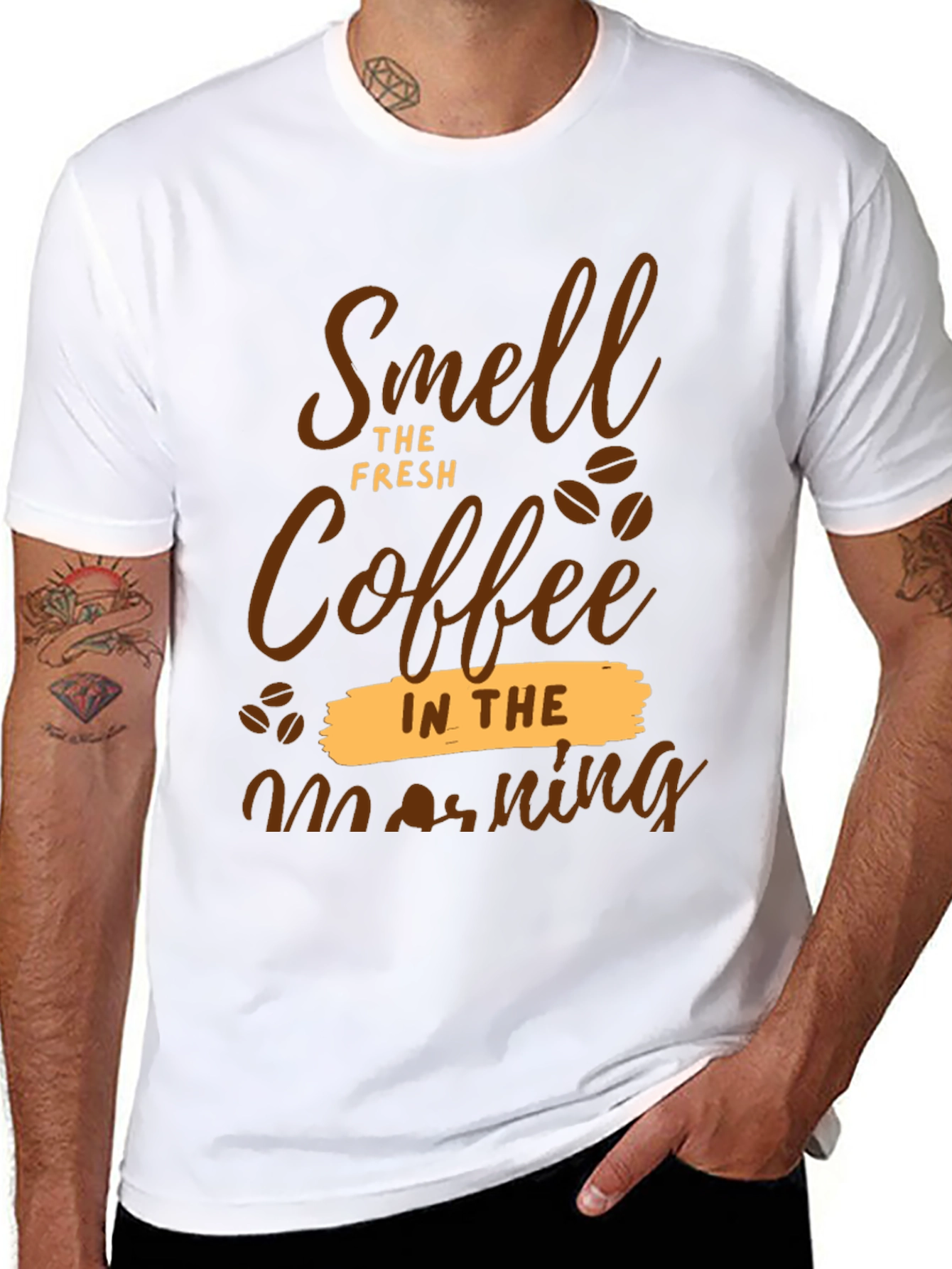 Black Smell The Fresh Coffee T-Shirt view 8
