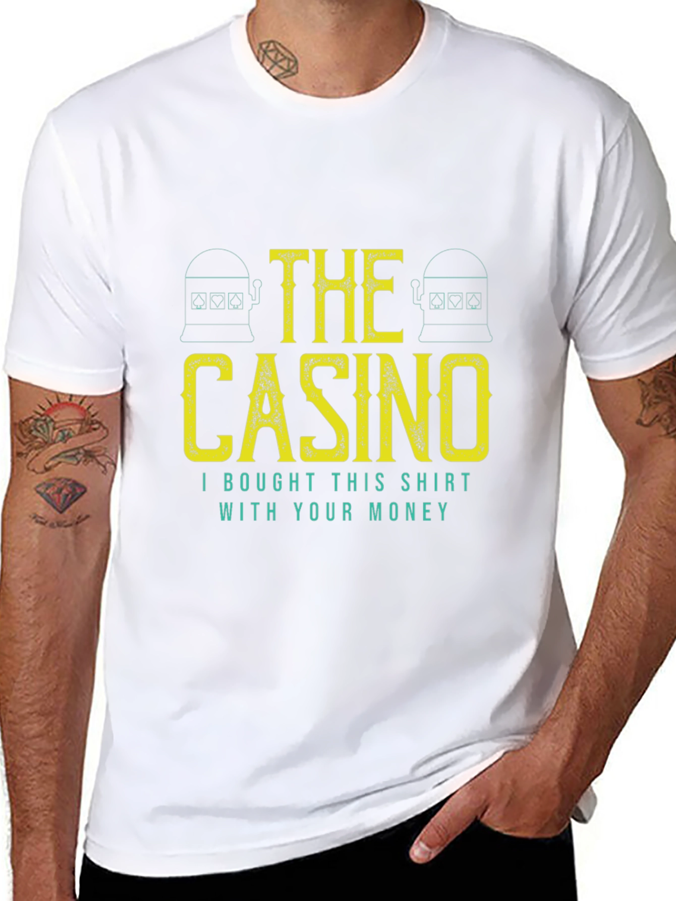 Black The Casino Graphic Tee - Funny Gambling Shirt view 8