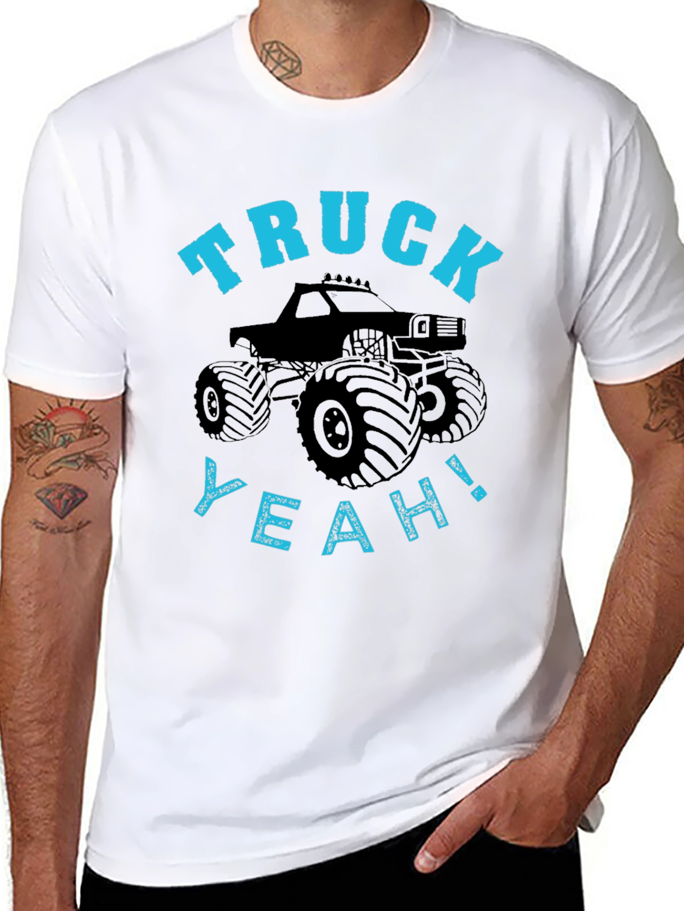 Black Truck Yeah! Graphic Tee view 8