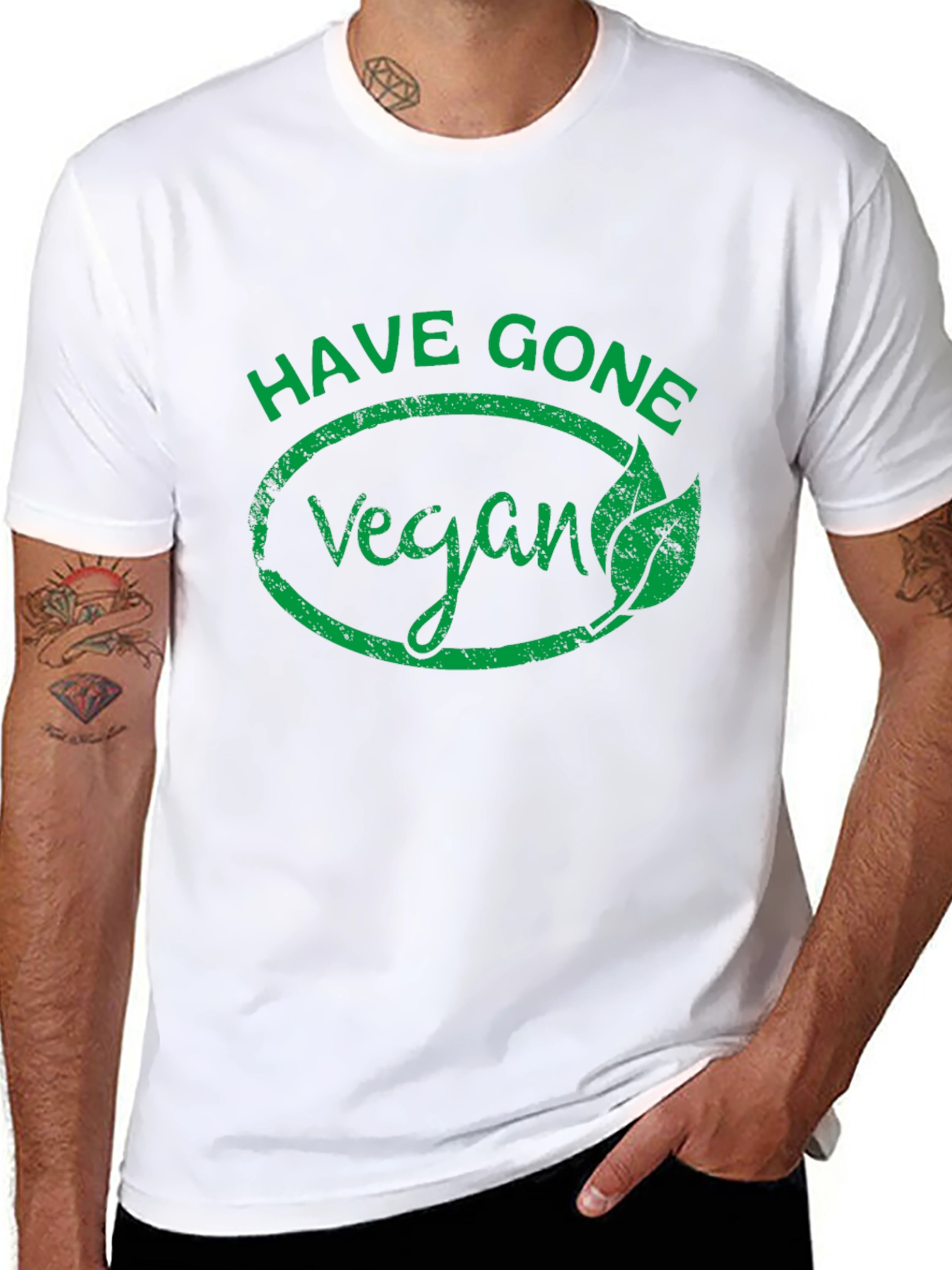Black Have Gone Vegan T-Shirt - Black view 8