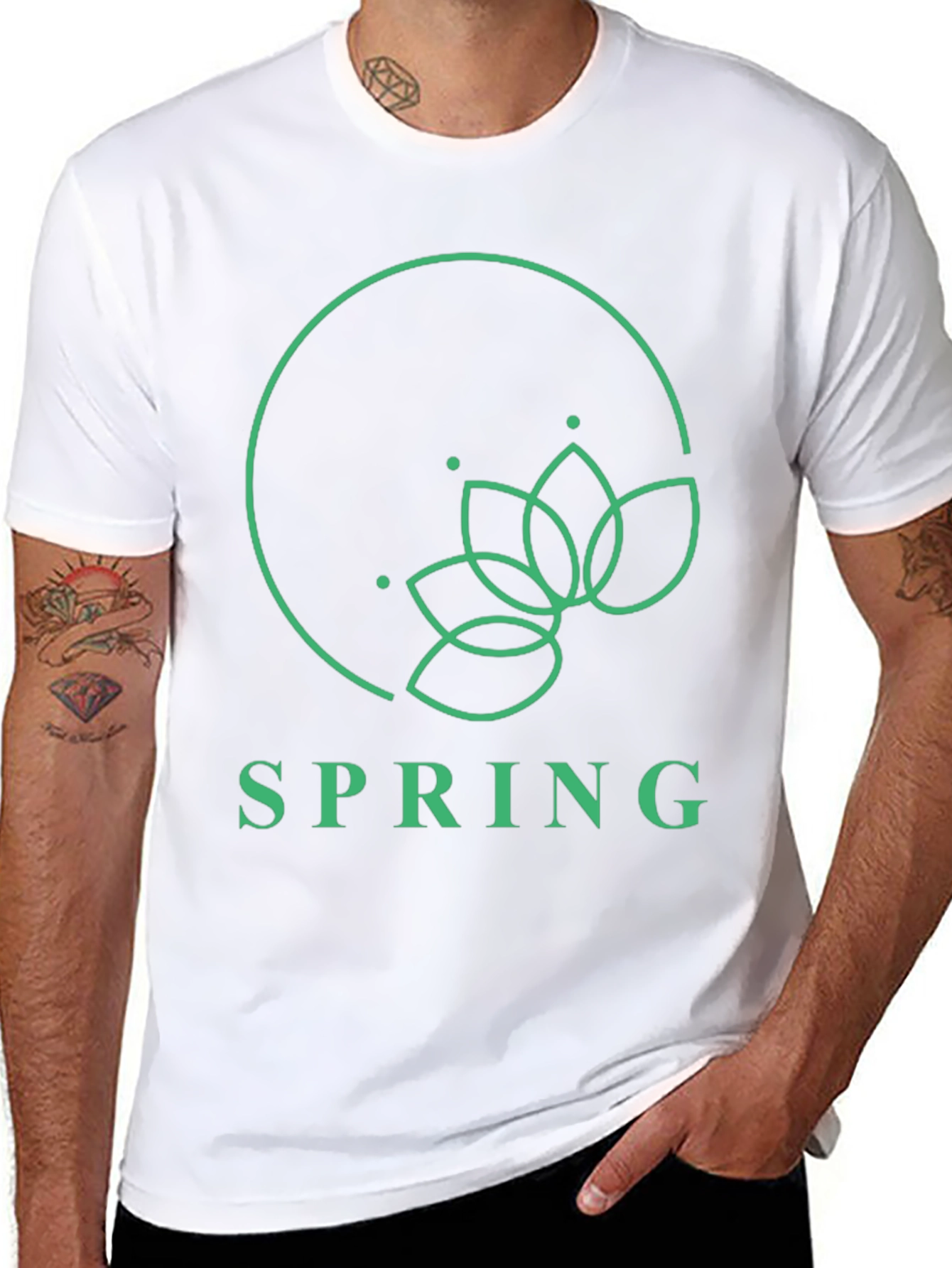 Black Spring Bloom T-Shirt - Floral Design, Soft Cotton view 8