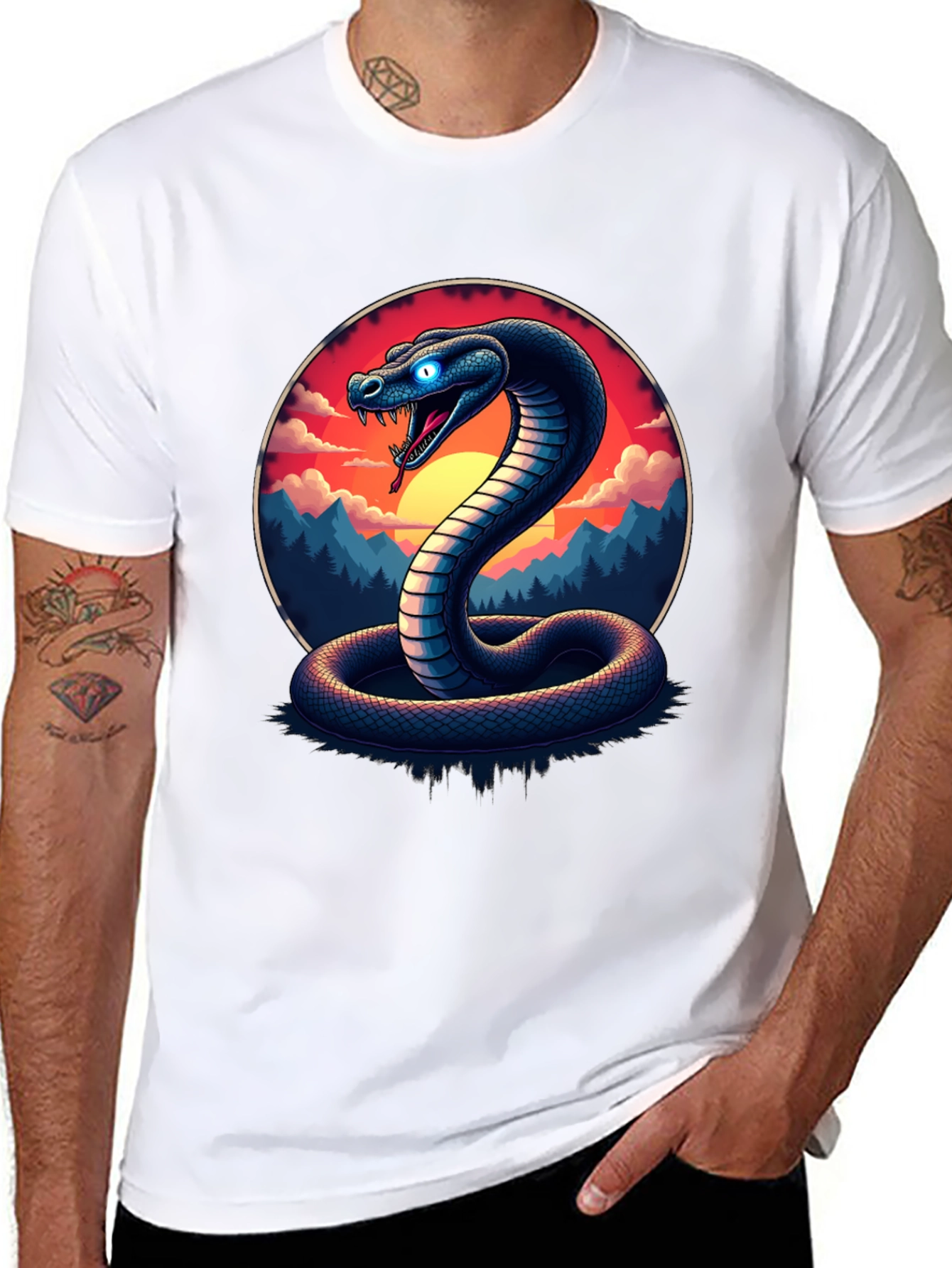 Black Cobra T-Shirt - Snake Graphic Tee view 8