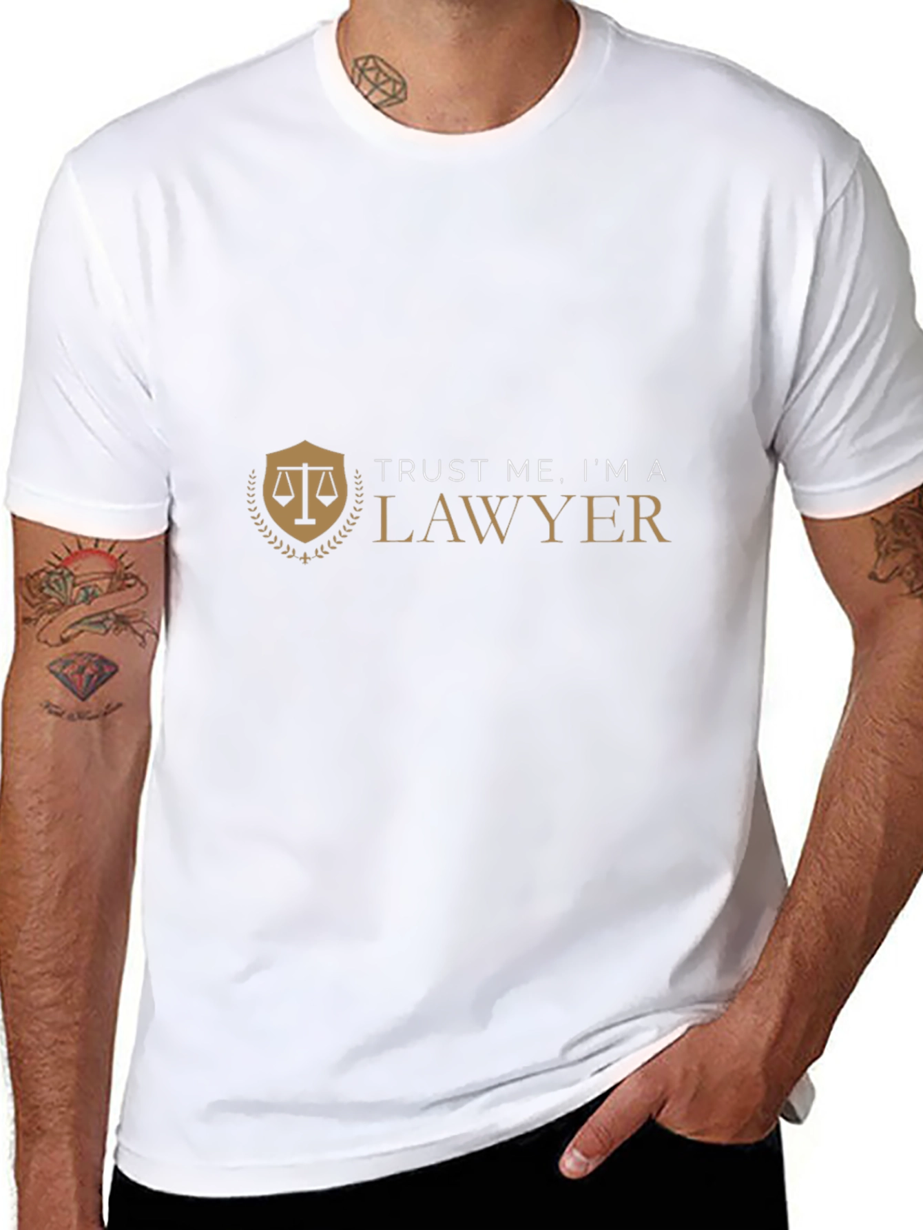 Black Trust Me I'm A Lawyer T-Shirt view 8