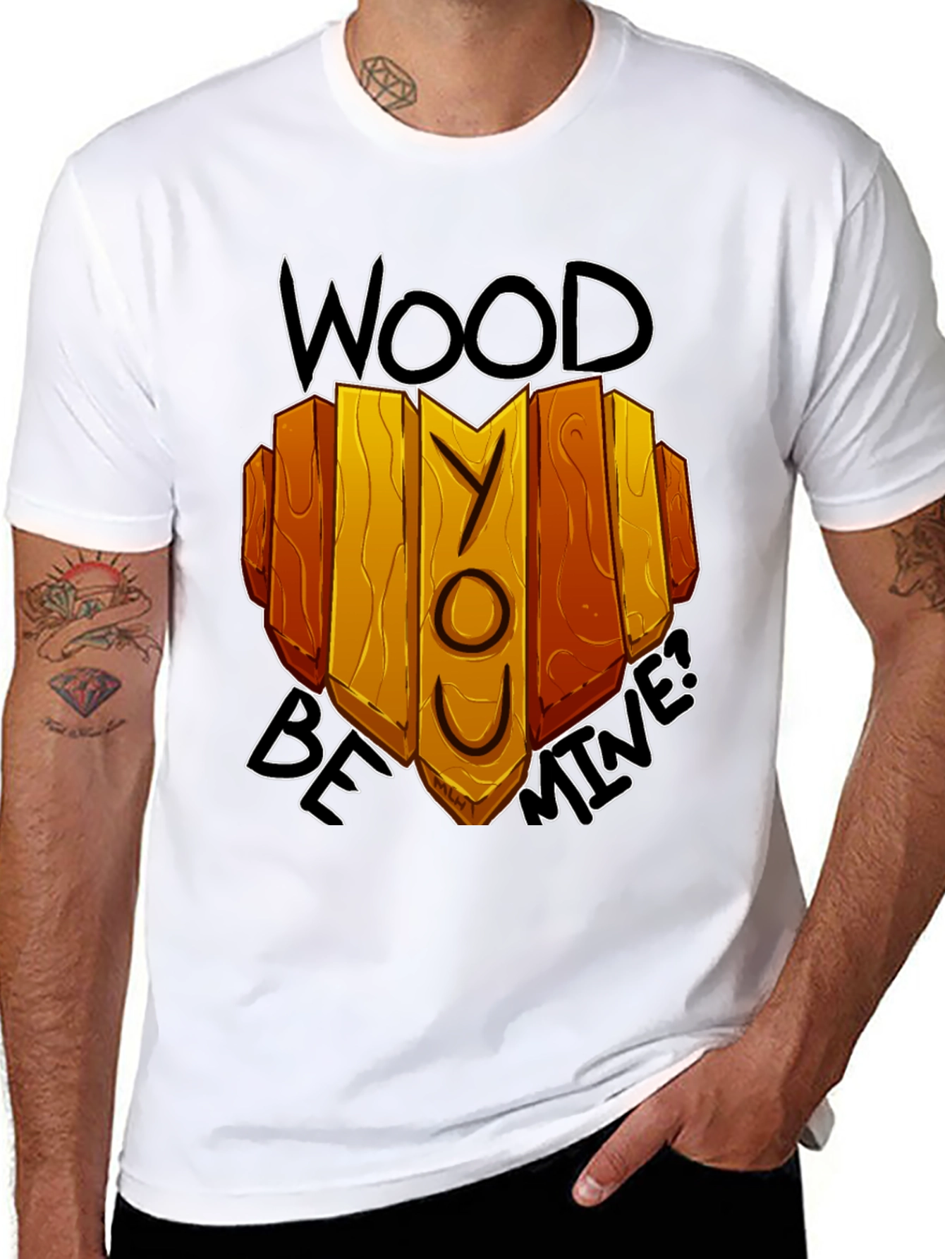Black Wood Be Mine Graphic Tee view 8