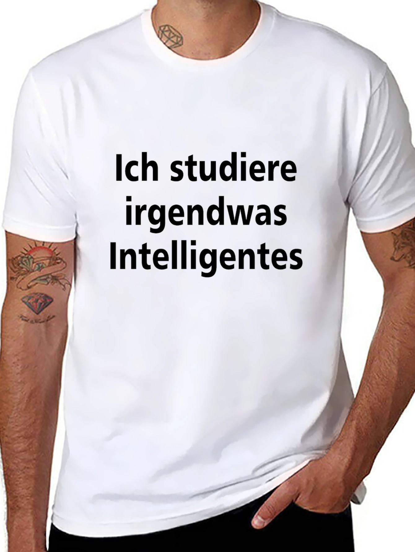 Black Ich Studiere Fun T-Shirt view 8