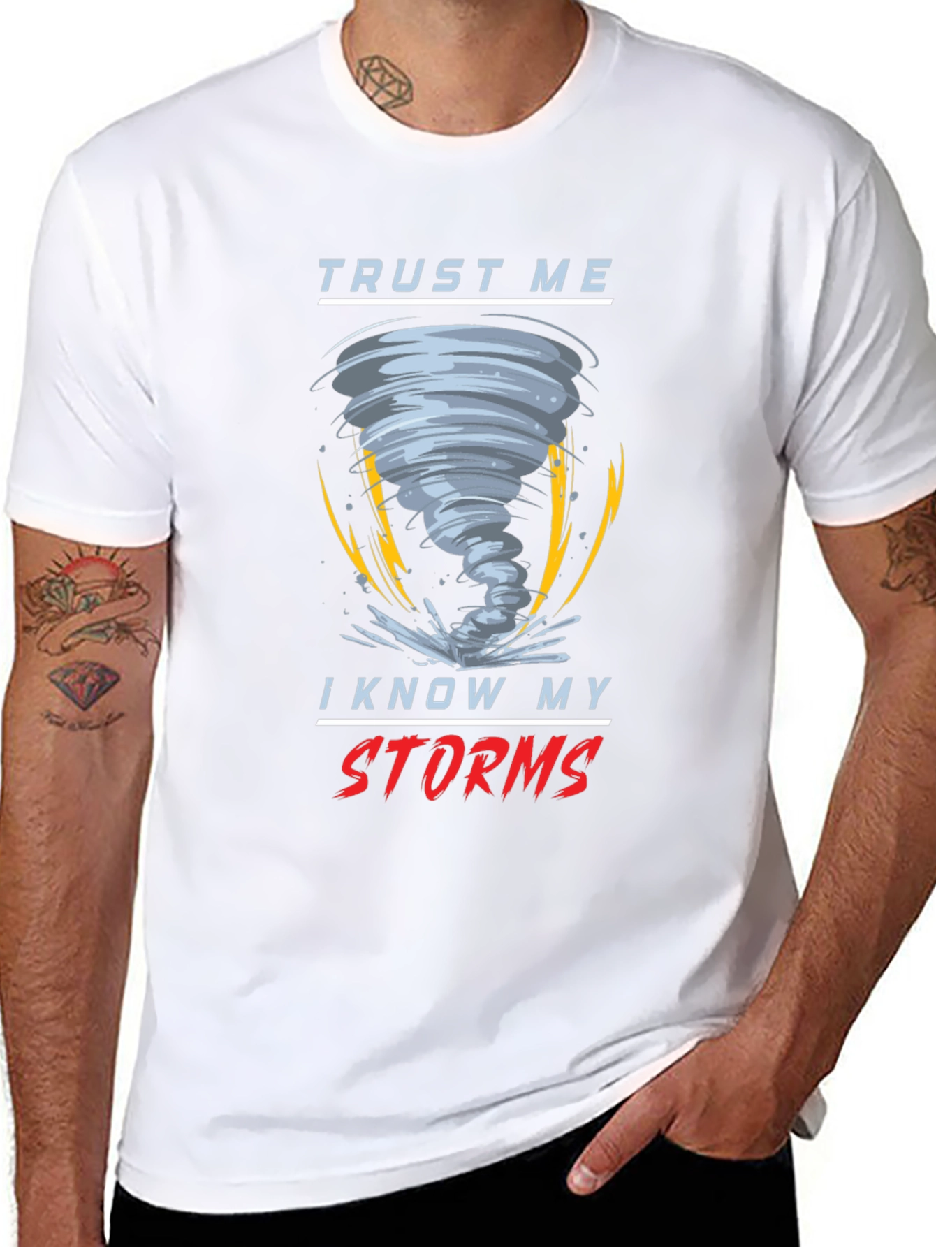 Black Trust Me I Know My Storms Black T-Shirt view 8