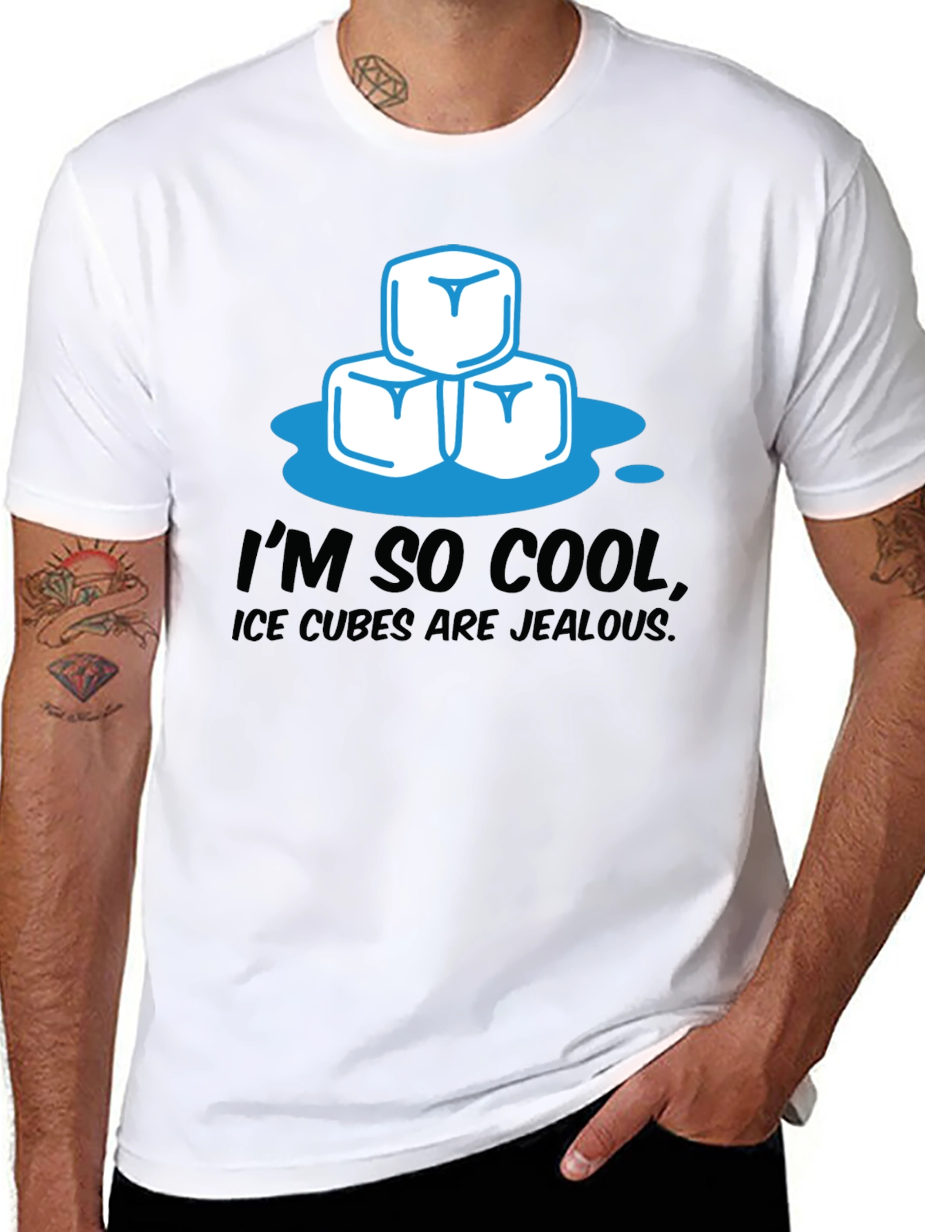 Black I'm So Cool Ice Cubes Graphic Tee view 8