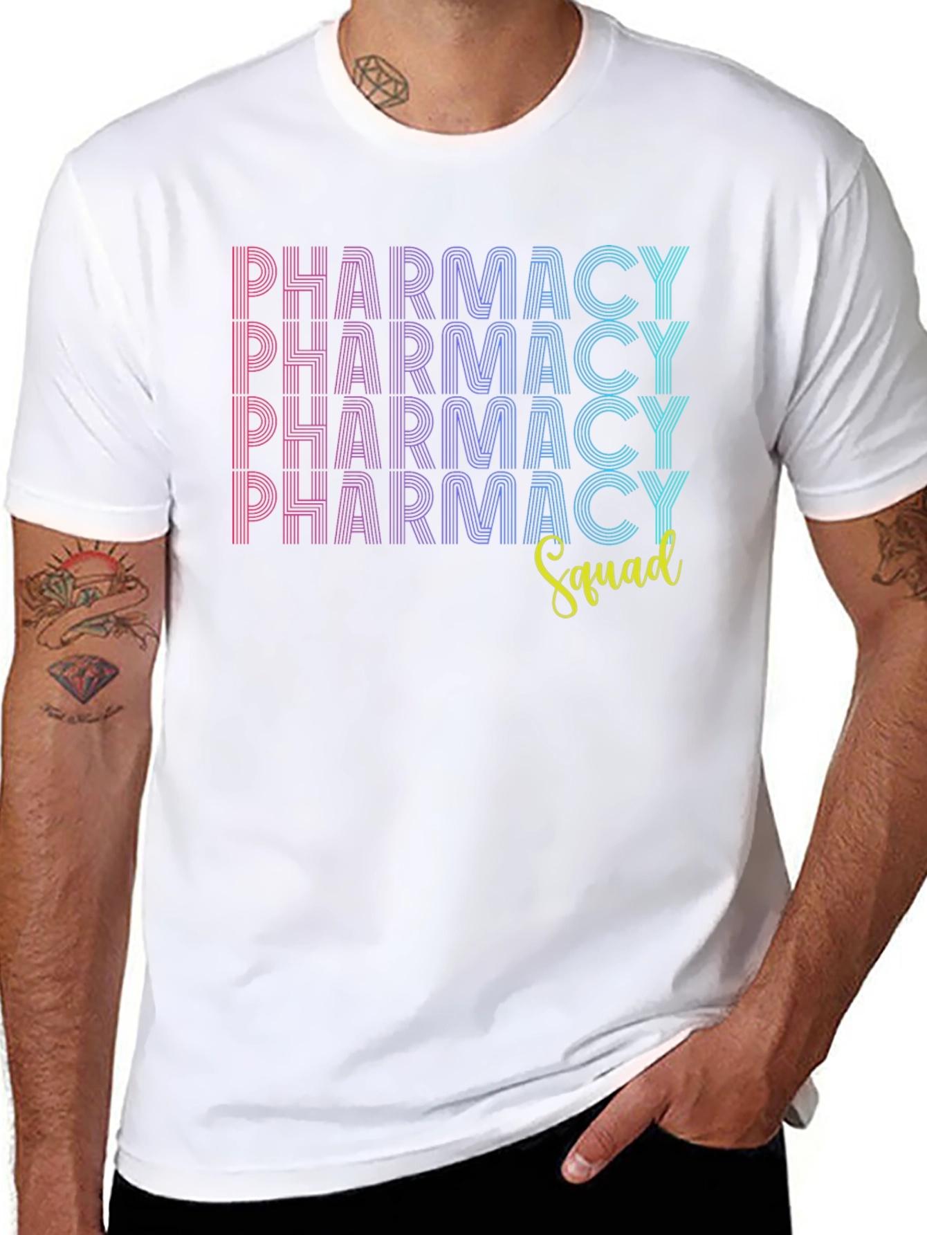 Black Pharmacy Squad Graphic Tee - Trendy & Comfortable view 8