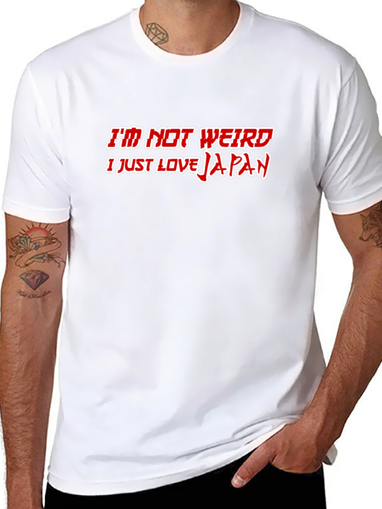 Black I'm Not Weird I Just Love Japan T-Shirt view 8