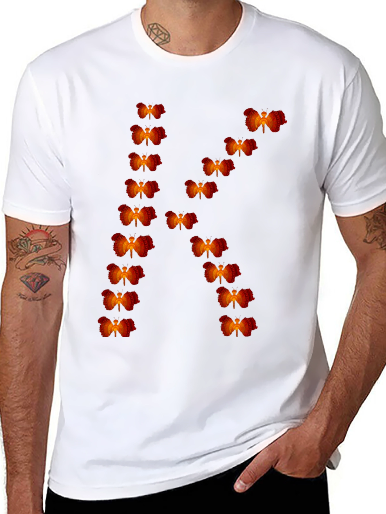 Black Phoenix Initial "K" Graphic Tee - Premium Cotton view 8