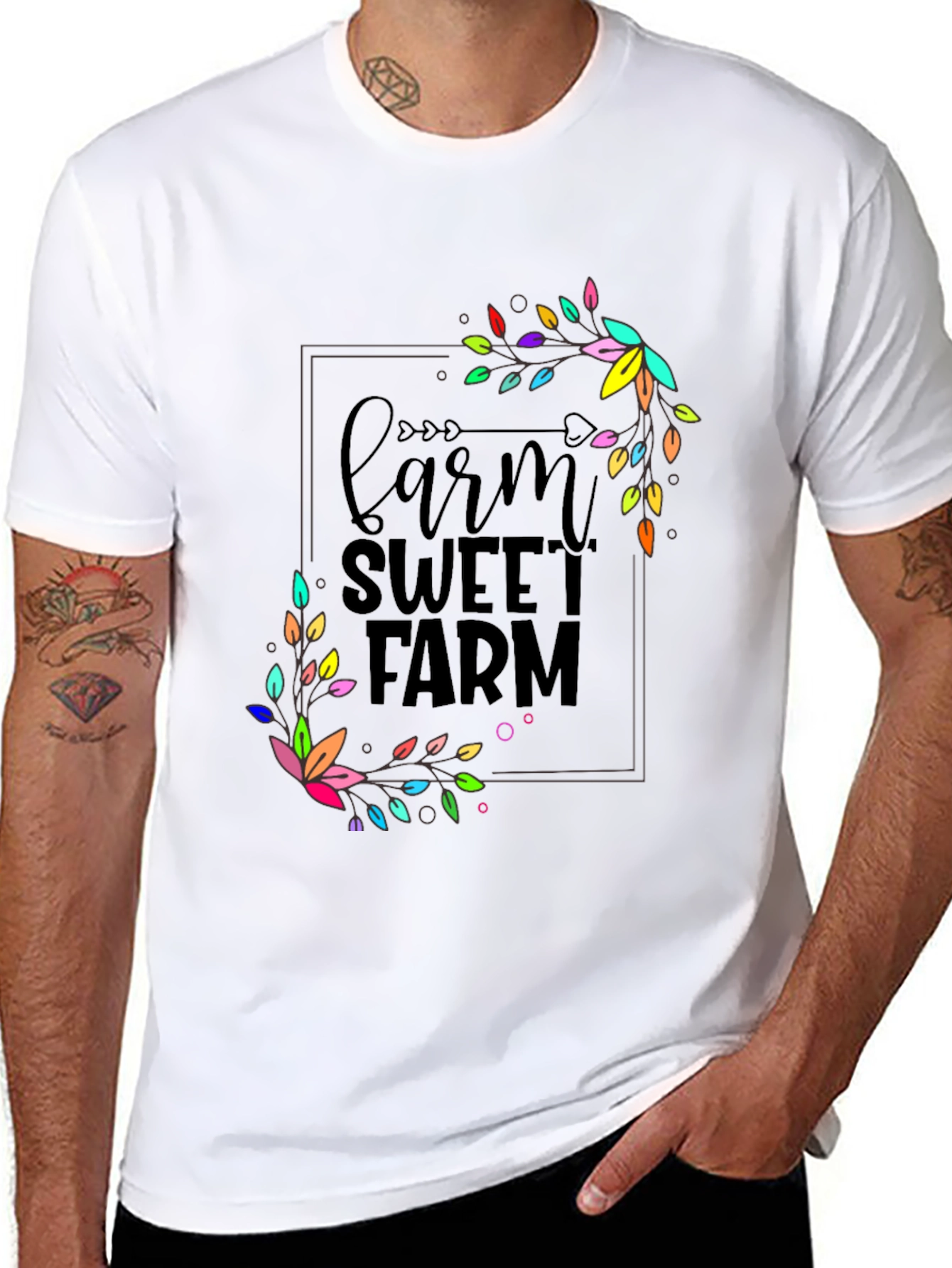 Black Farm Sweet Farm Graphic T-Shirt - Black view 8