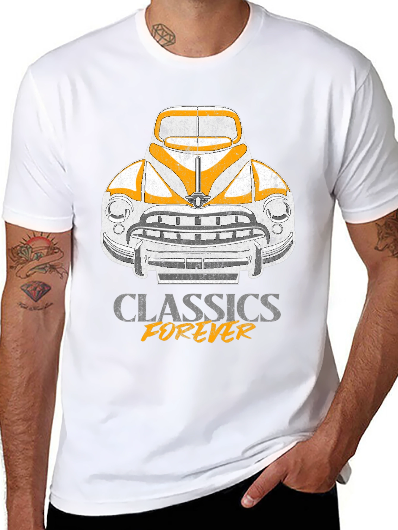 Black Classic Car Graphic T-Shirt - Forever in Style view 8