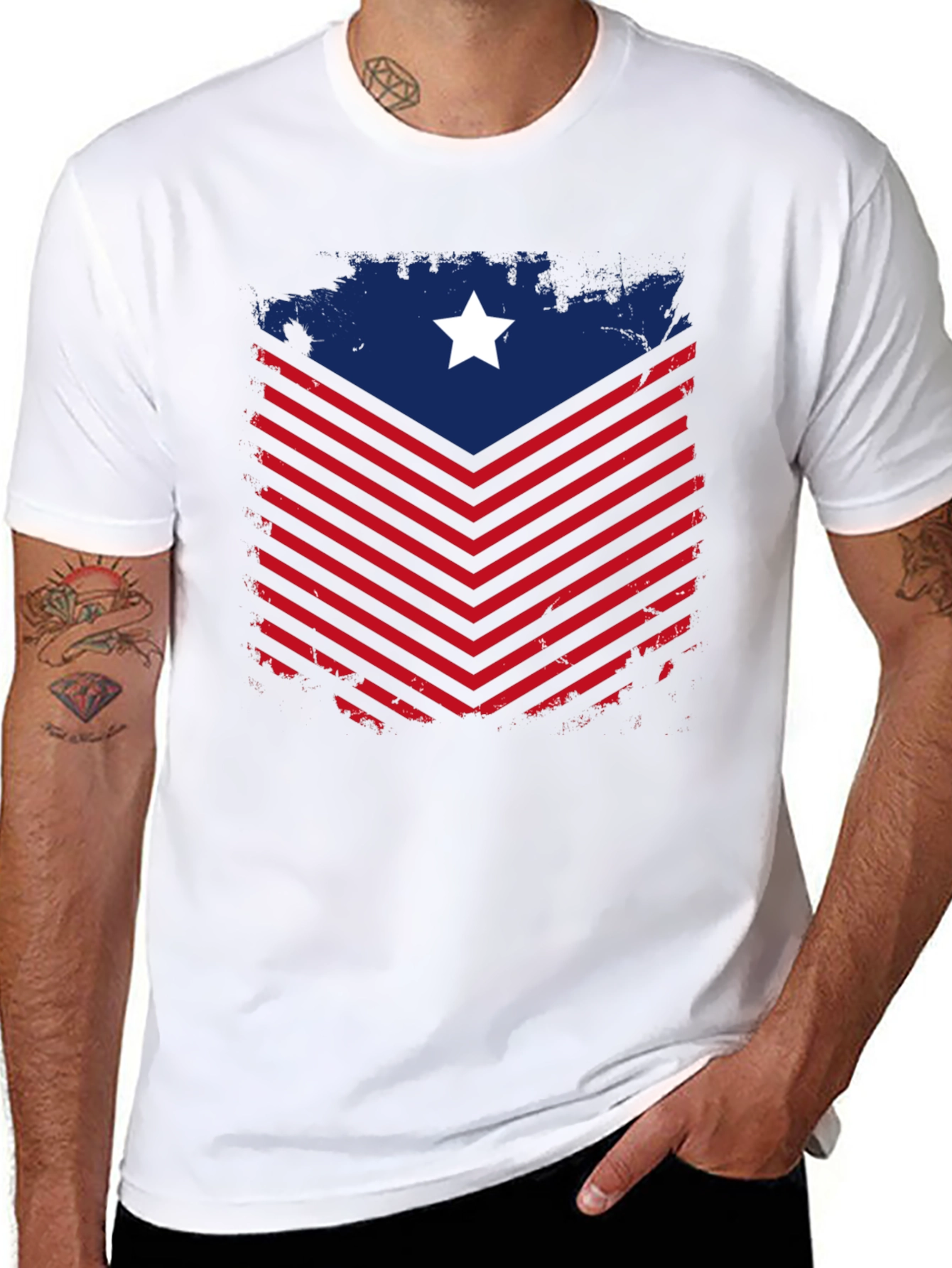 Black American Patriot Graphic Tee view 8