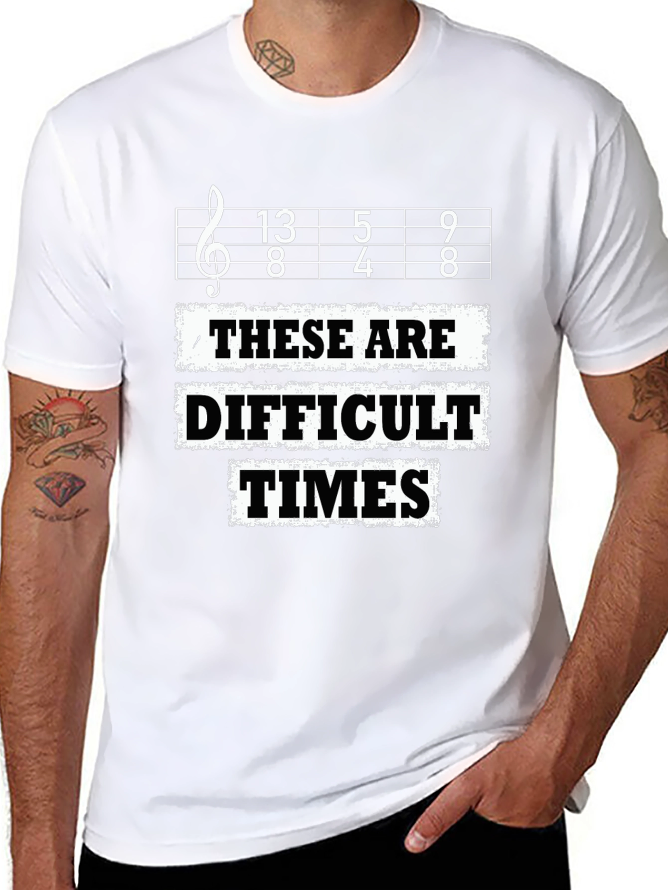 Difficult Times T-Shirt - Music Lover Tee - 8