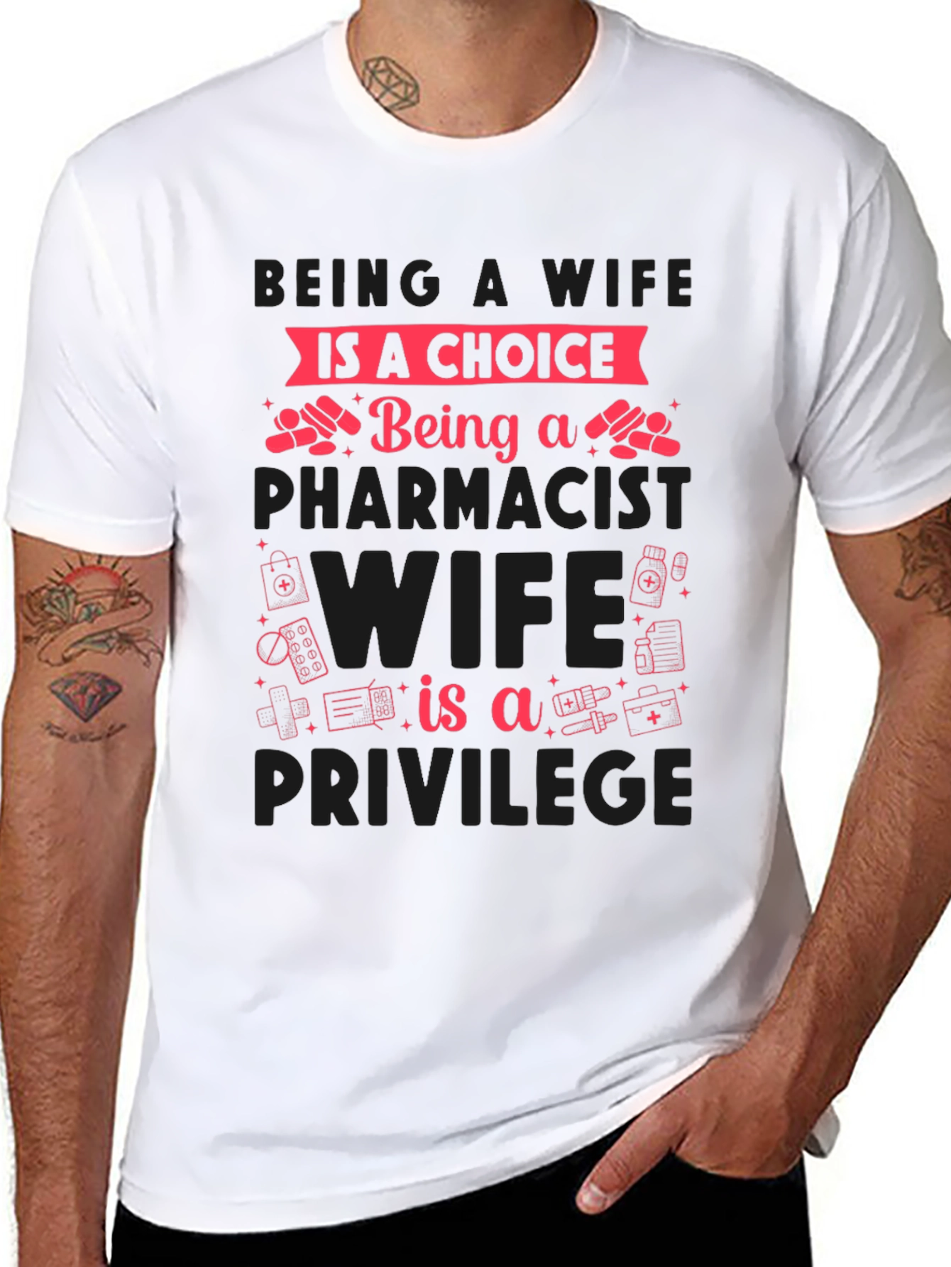 Black Pharmacist Wife T-Shirt - Choice & Privilege view 8