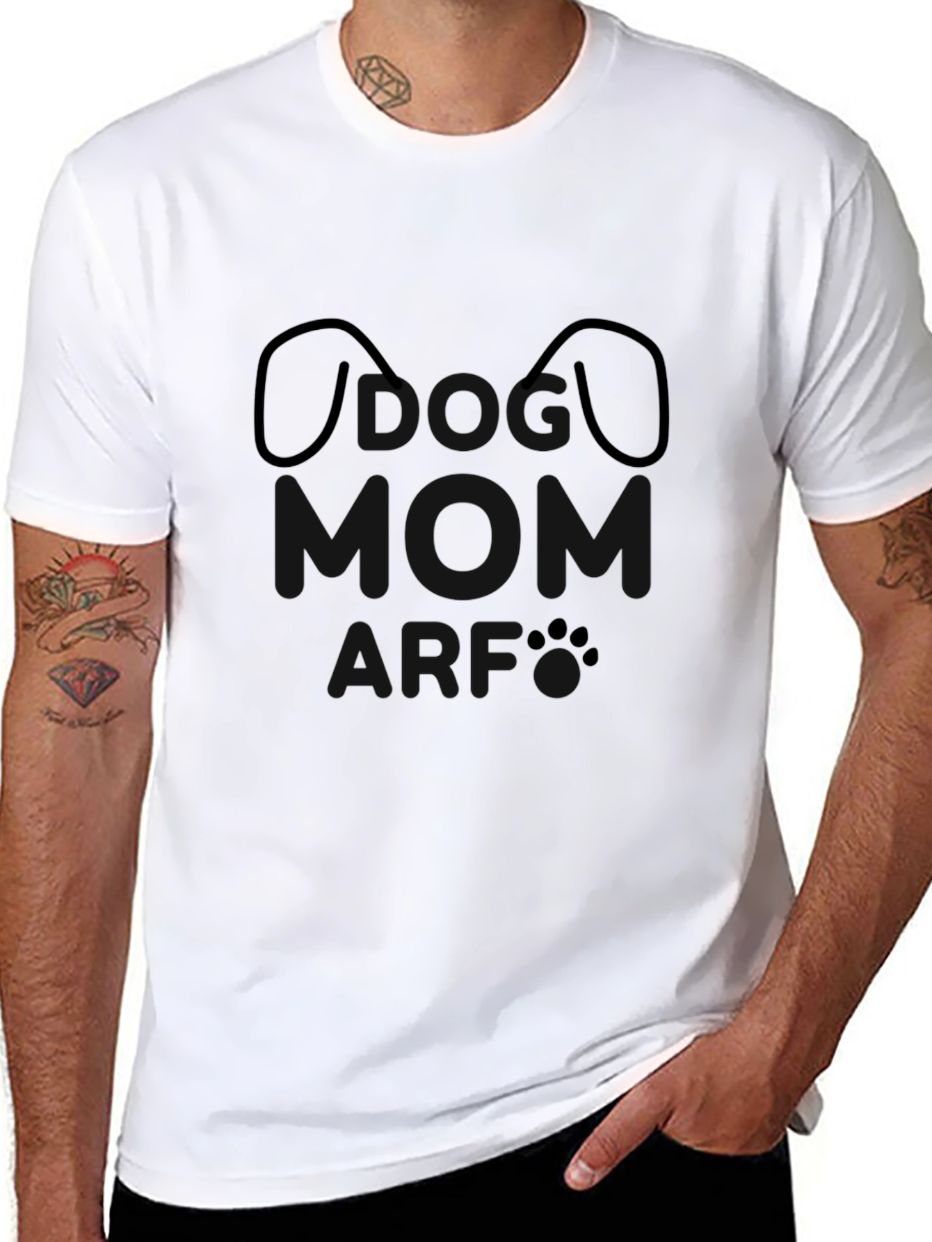 Black Dog Mom T-Shirt - Minimalist Puppy Tee view 8
