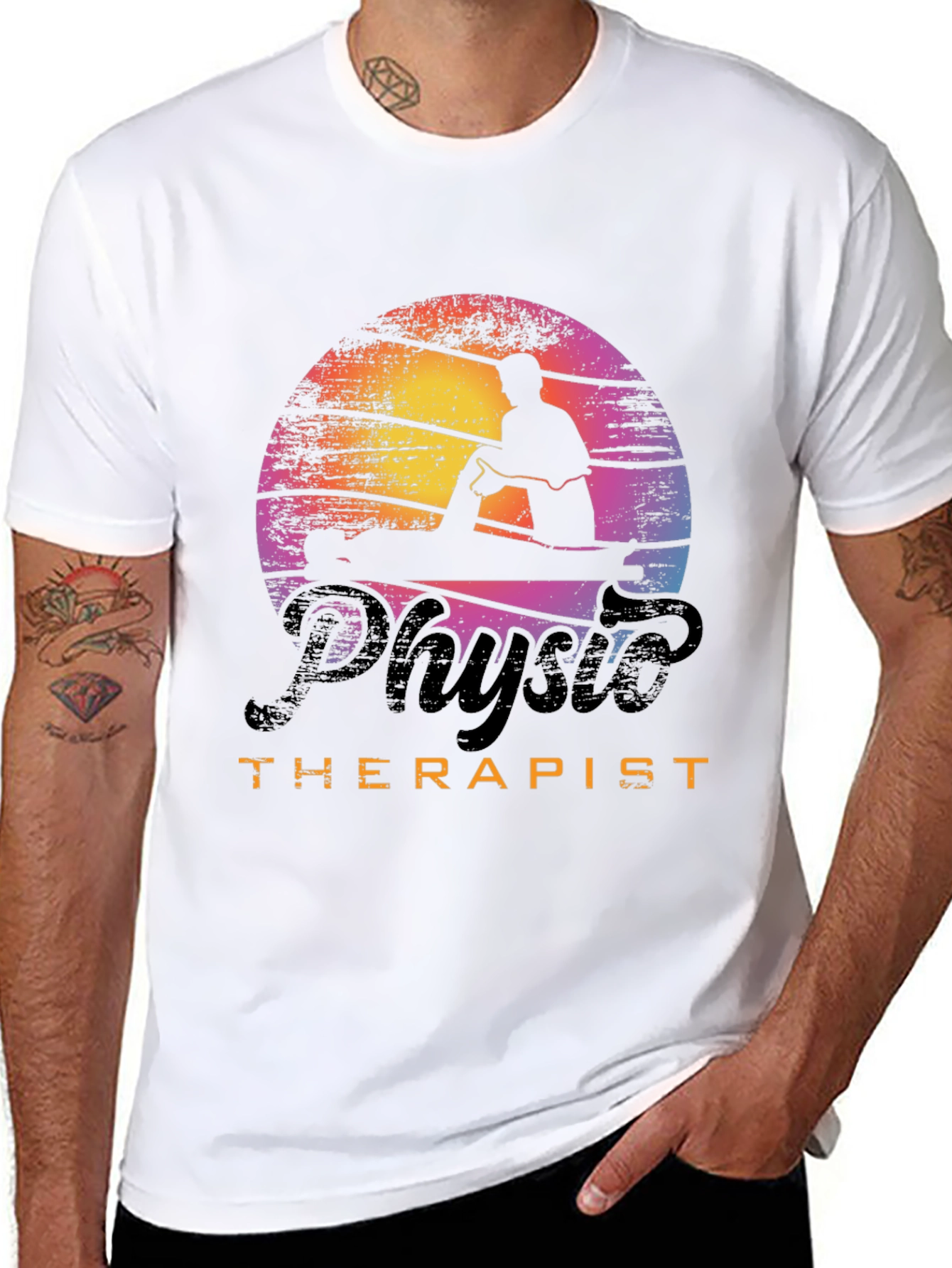 Black Physio Therapist Graphic T-Shirt - Stylish & Comfortable view 8