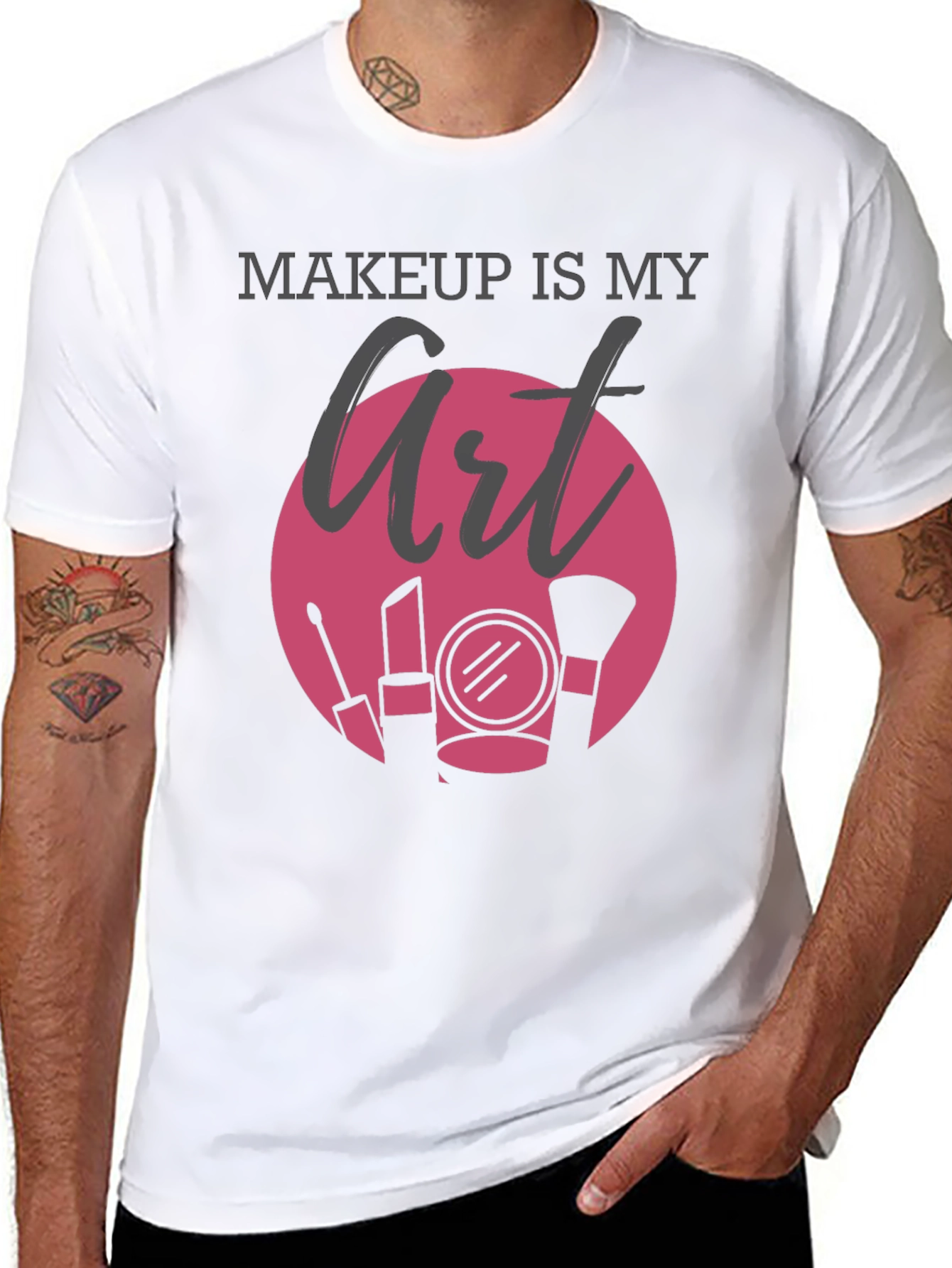 Black Makeup Is My Art Graphic T-Shirt view 8
