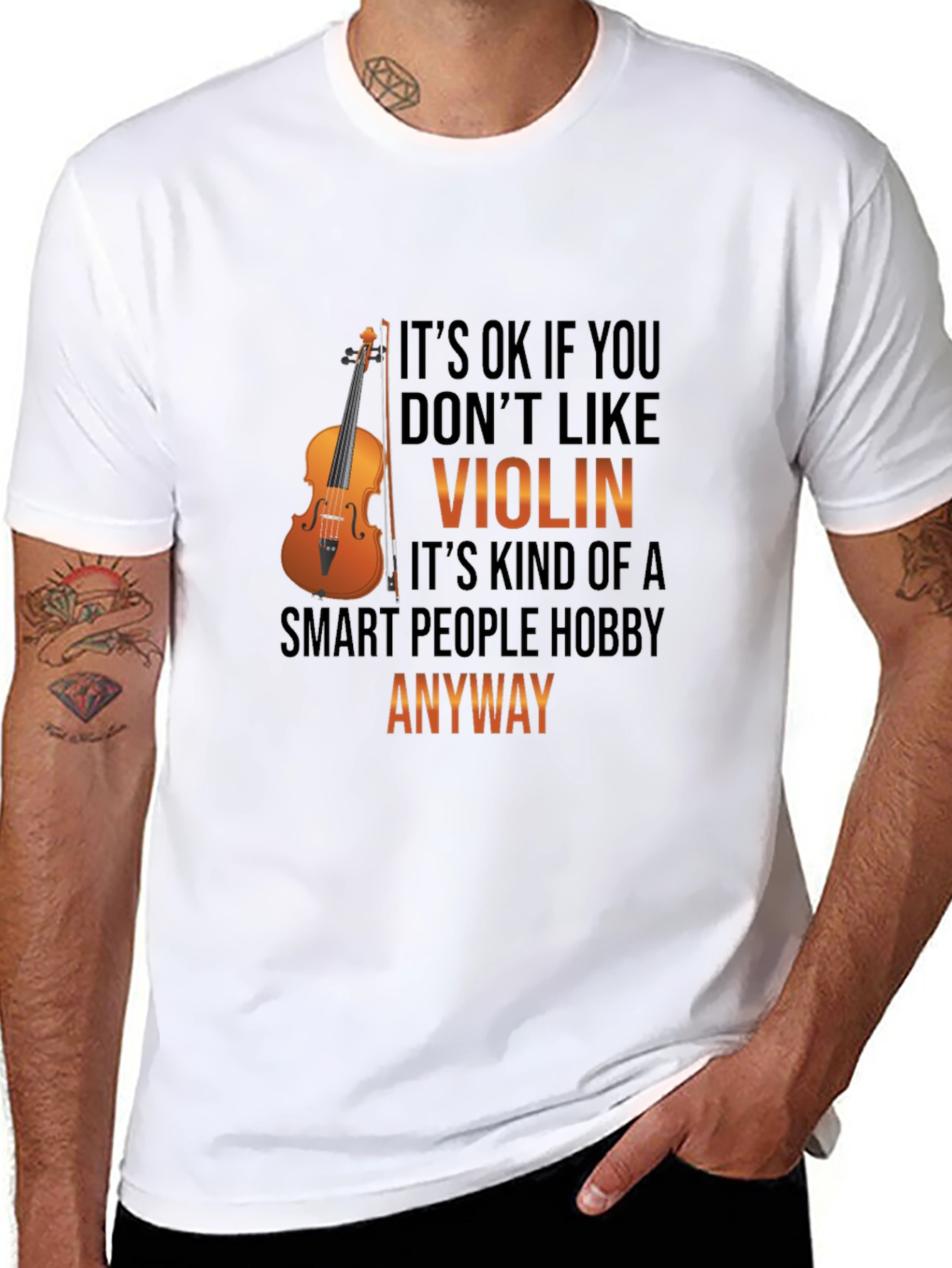 Black Violin Smart Hobby T-Shirt - Musician Gift view 8