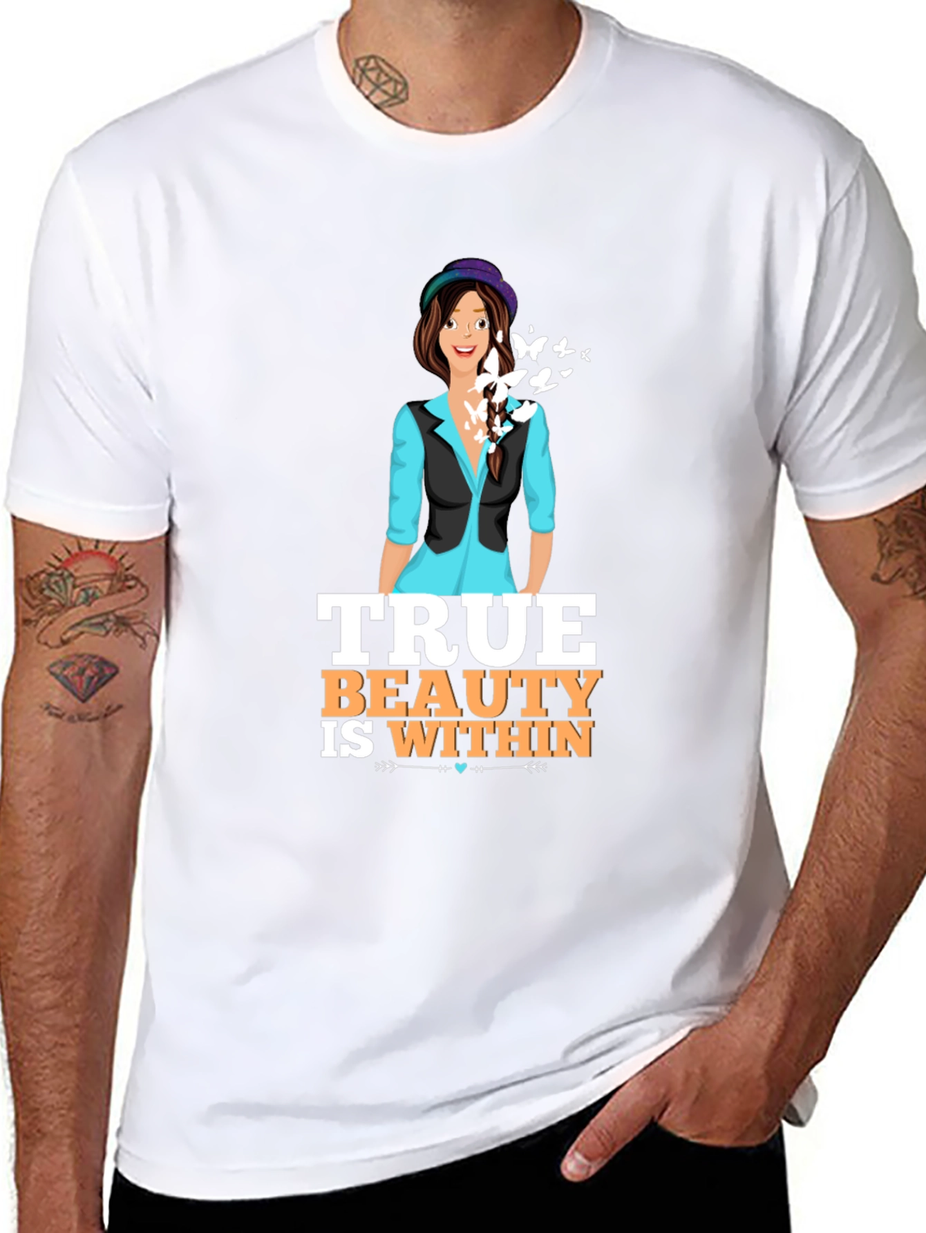 Black True Beauty Within Graphic T-Shirt view 8