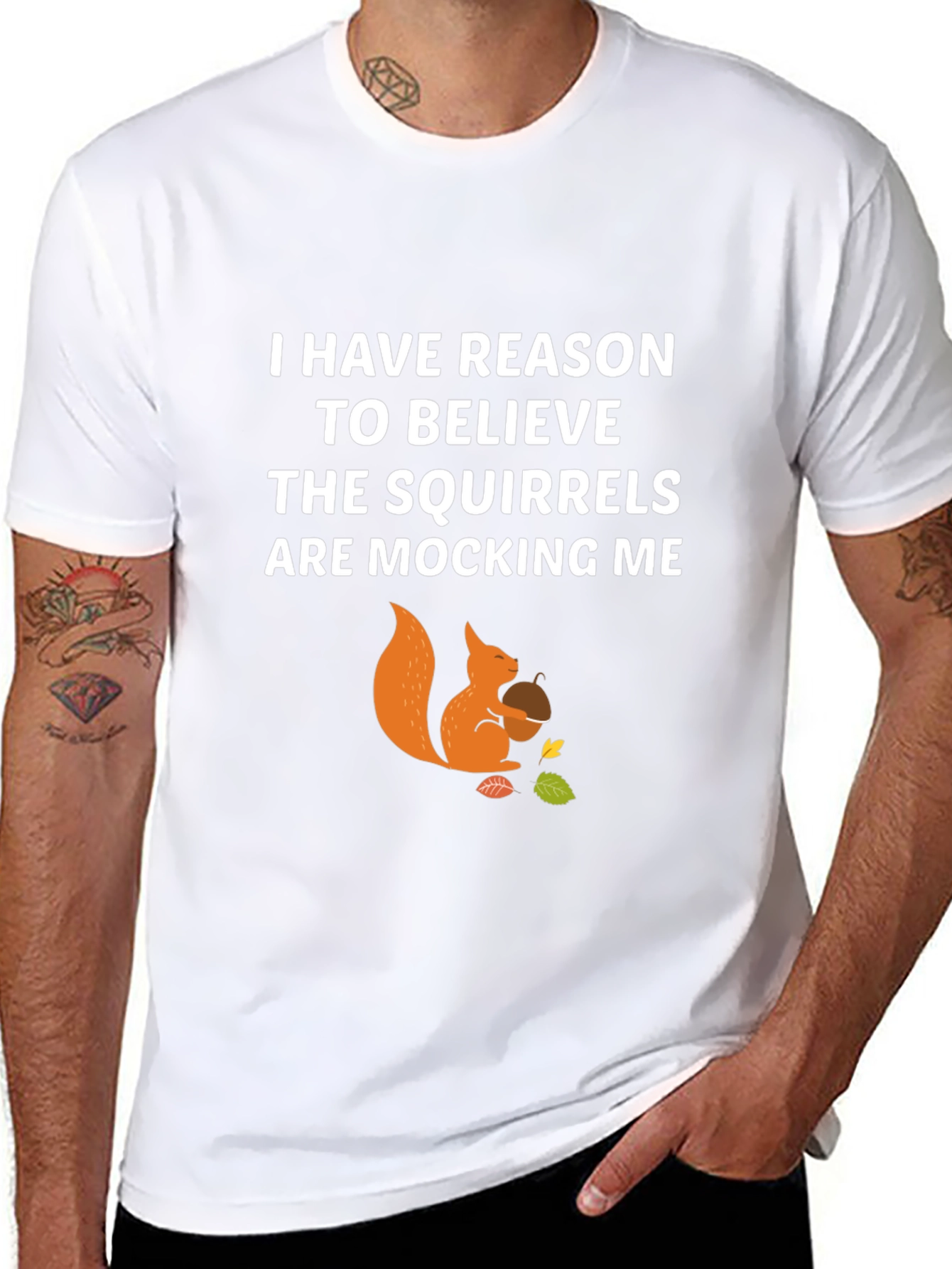 Black Squirrel Mocking T-Shirt - Funny Humor Tee view 8