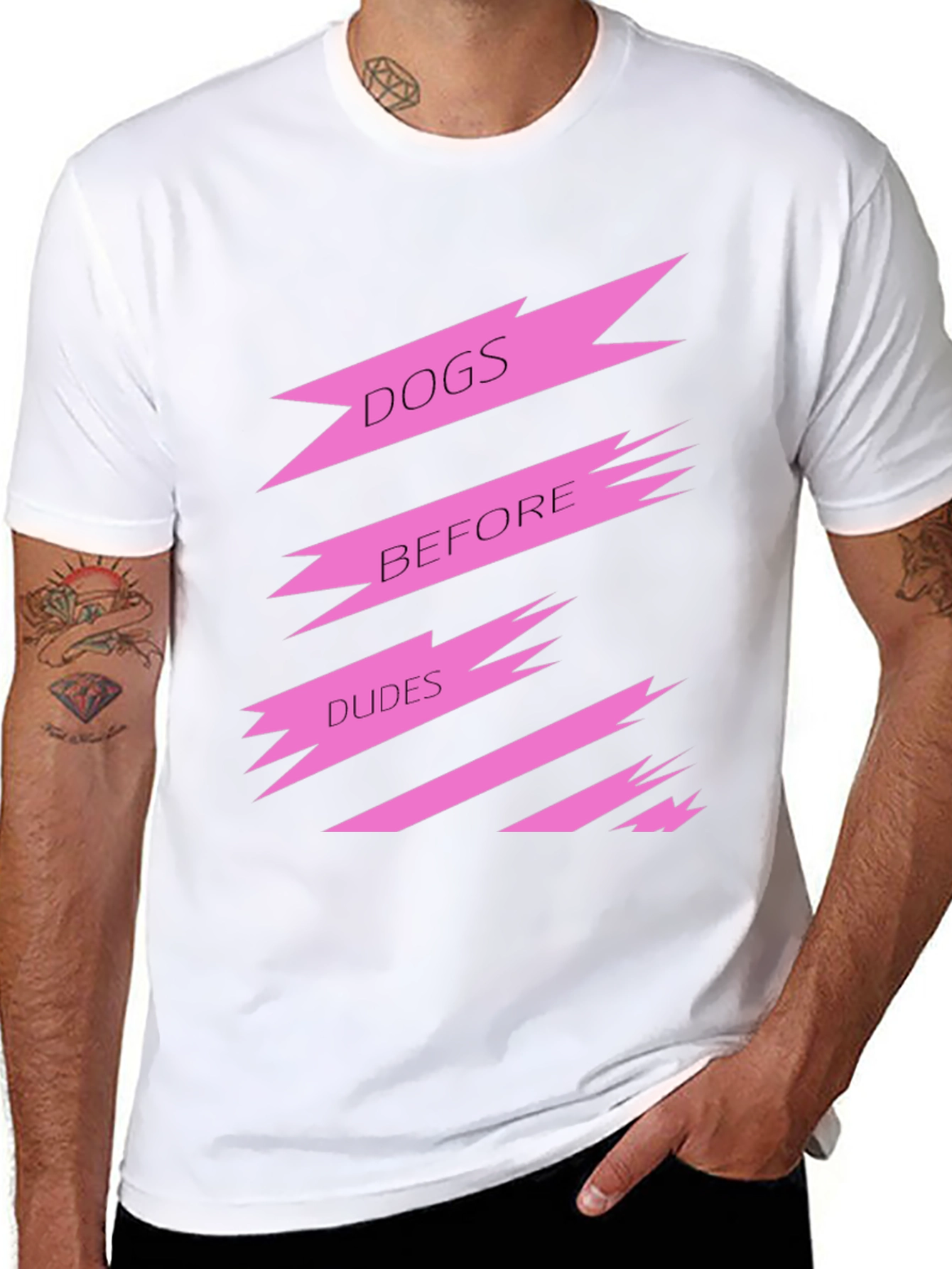 Black Dogs Before Dudes Graphic Tee - Black view 8