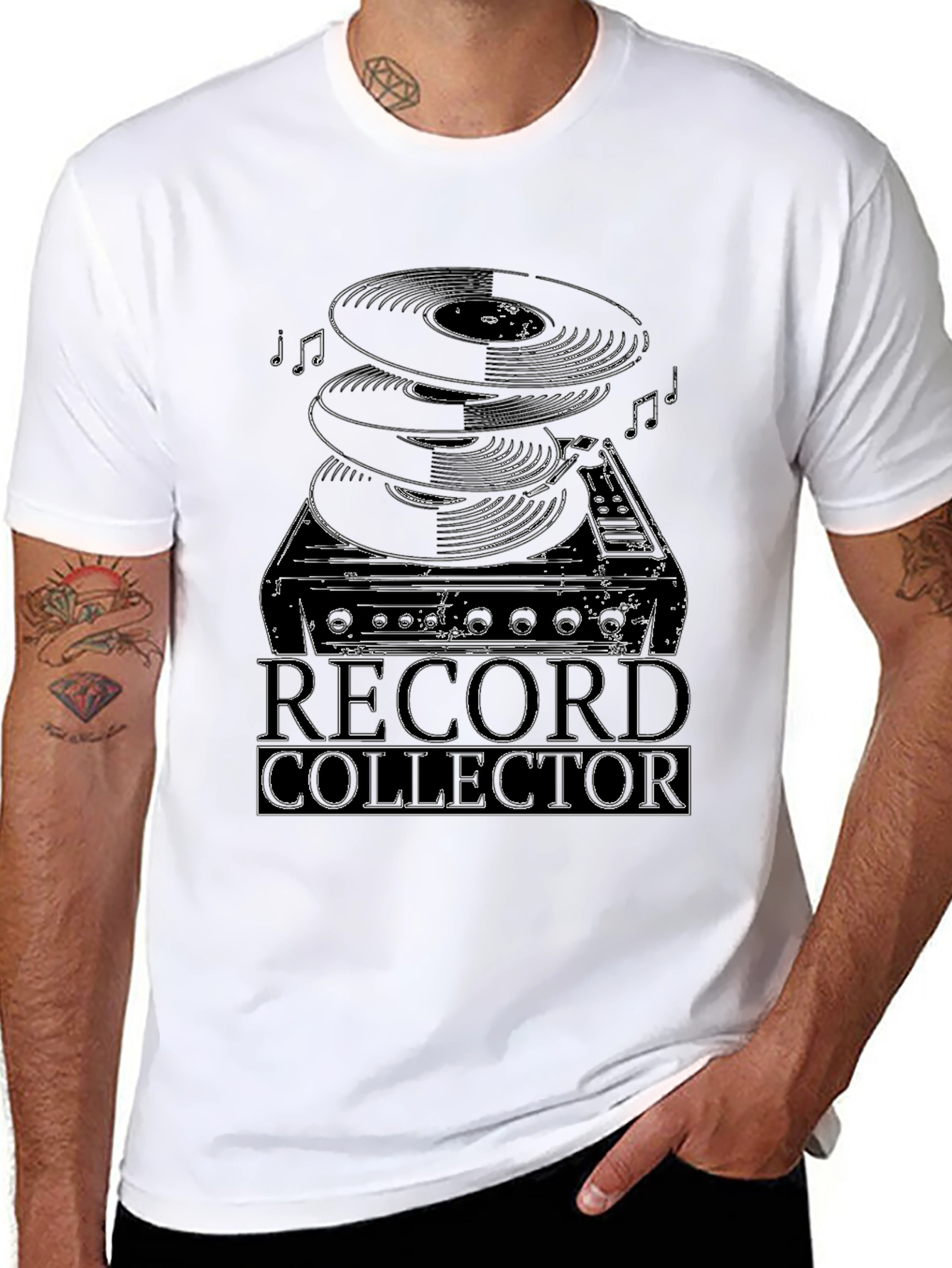 Black Record Collector Graphic T-Shirt  view 8