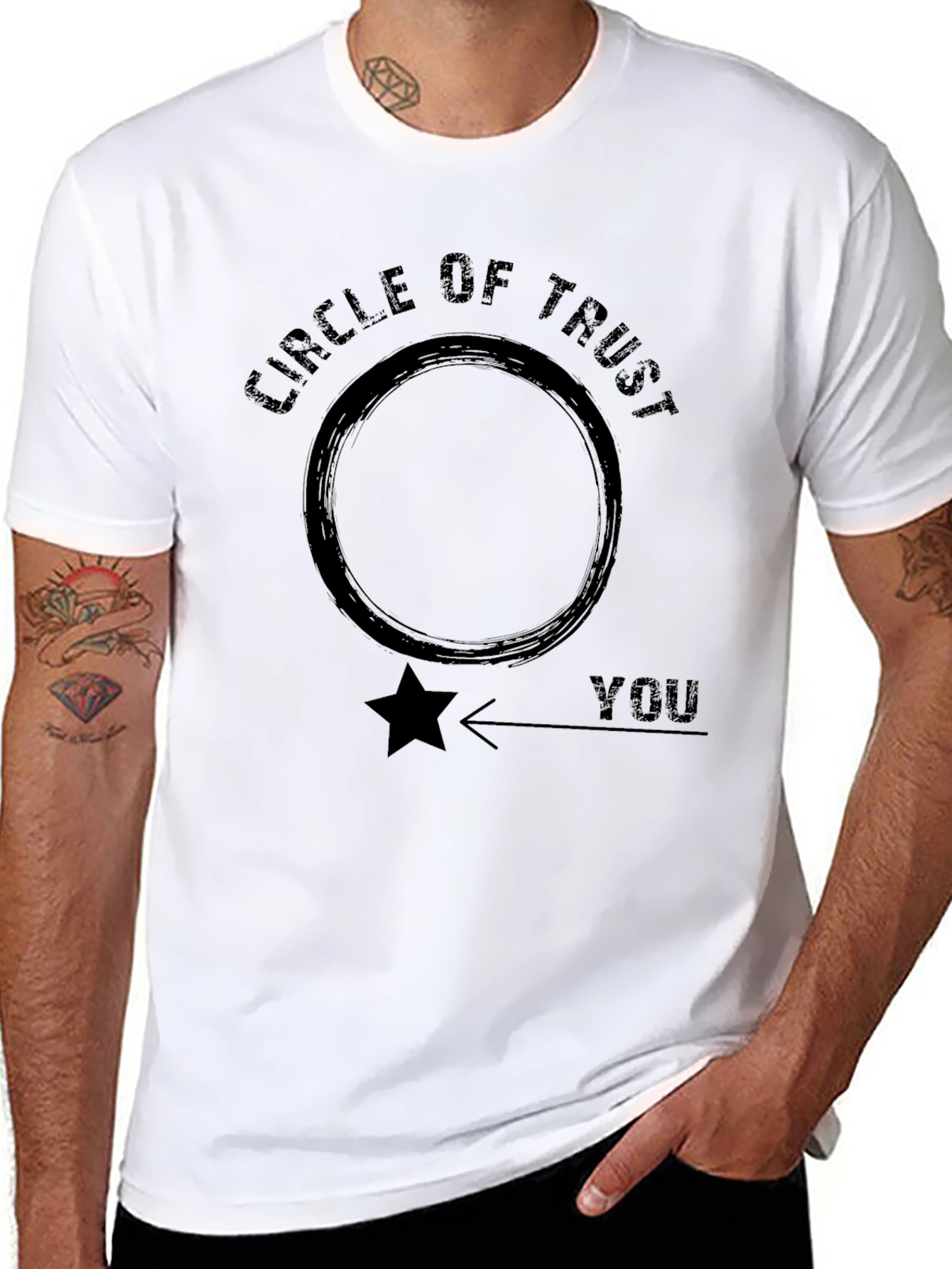 Black Circle of Trust T-Shirt - Funny Graphic Tee view 8