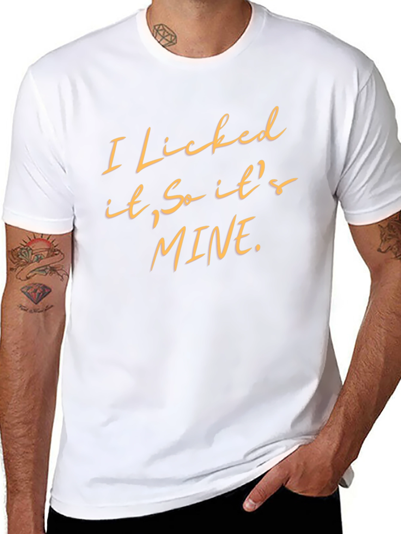 Black Funny "I Licked It, So It's Mine" Graphic Tee view 8