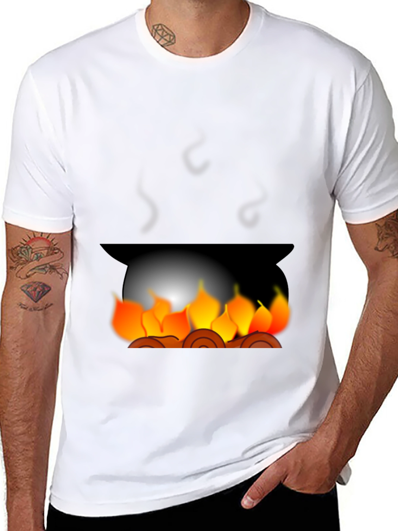 Black Campfire Graphic Tee - Cozy Black T-Shirt view 8