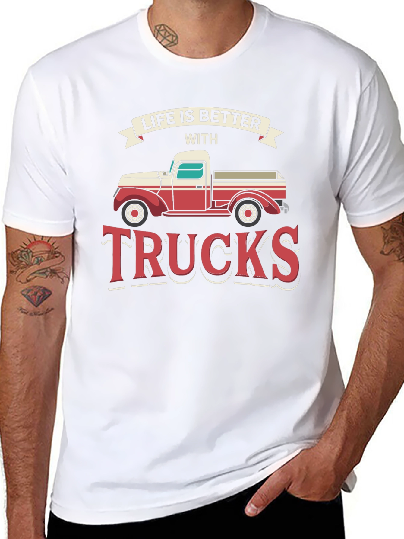 Black Life is Better with Trucks Graphic Tee view 8