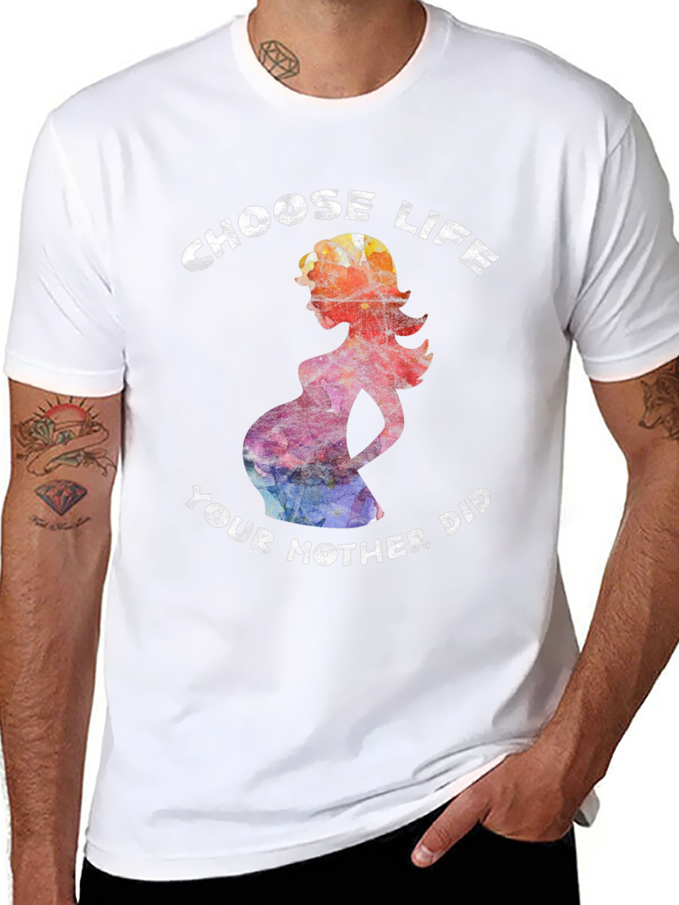 Black Choose Life Graphic Tee view 8