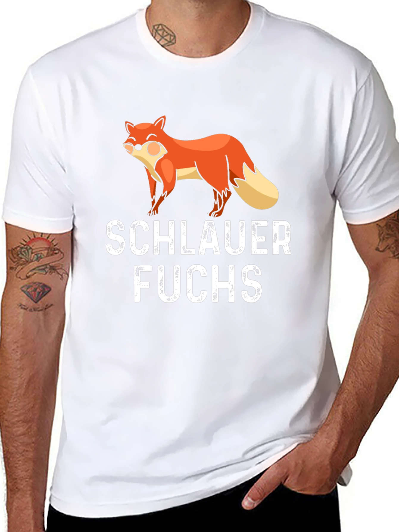 Black Smarter Fox Funny T-Shirt, Novelty Tee view 8