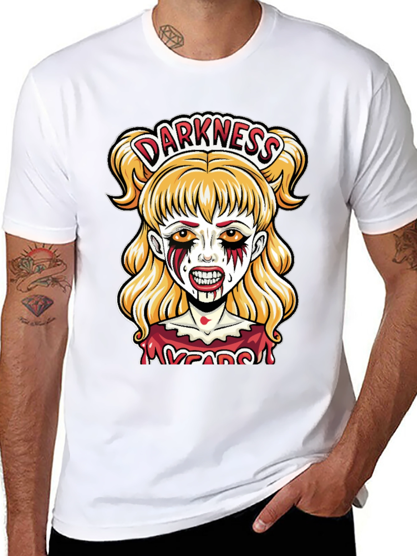 Black Darkness Zombie Girl Graphic Tee view 8