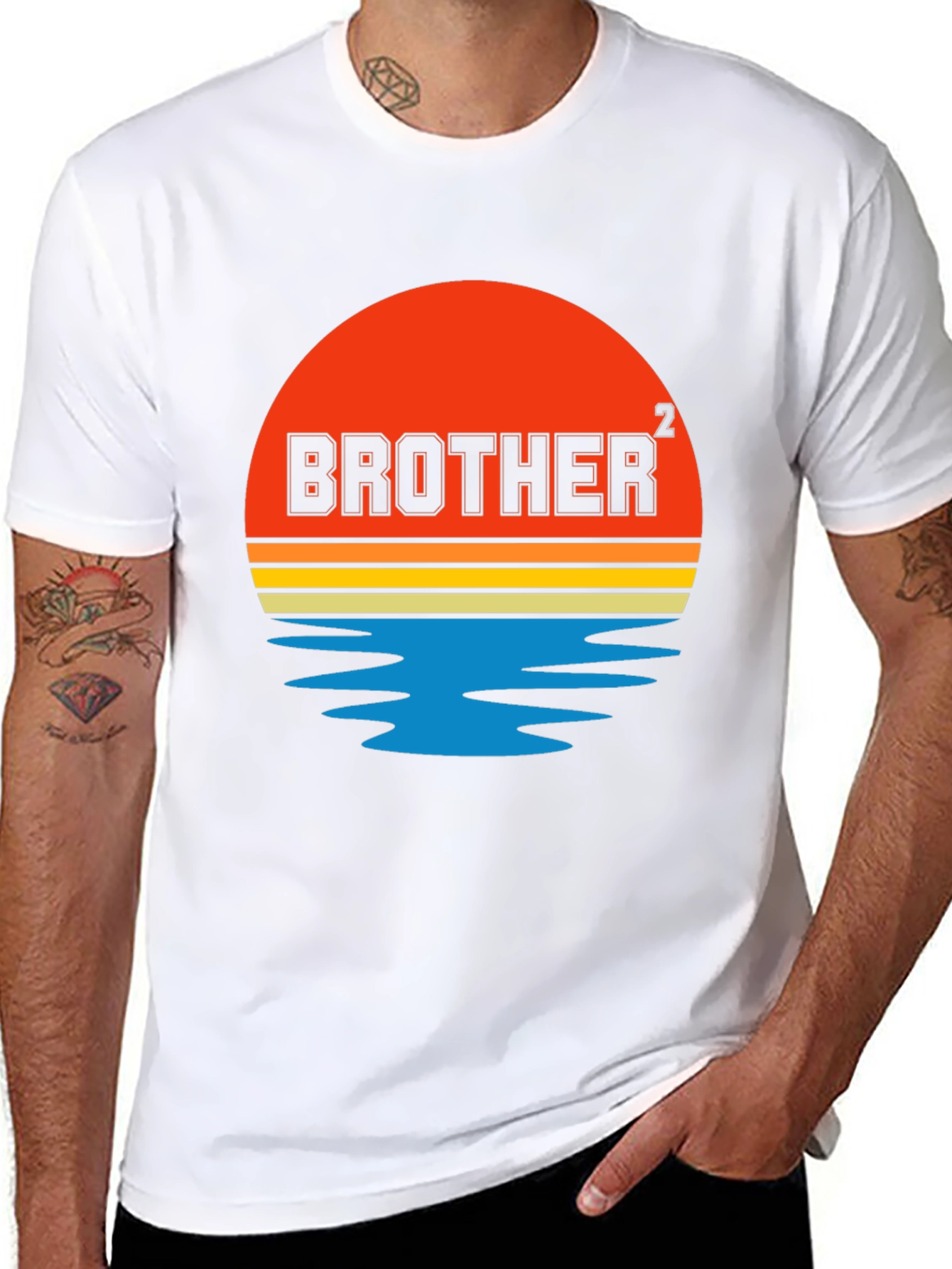 Retro Brother Squared Graphic Tee - 8