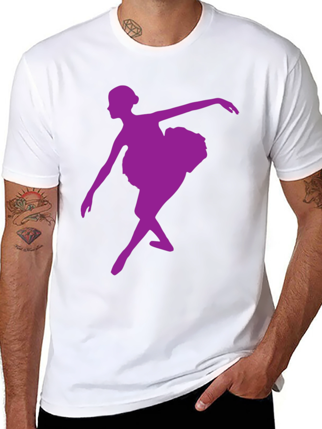Black Ballerina Graphic Tee - Dance Lover's T-Shirt view 8
