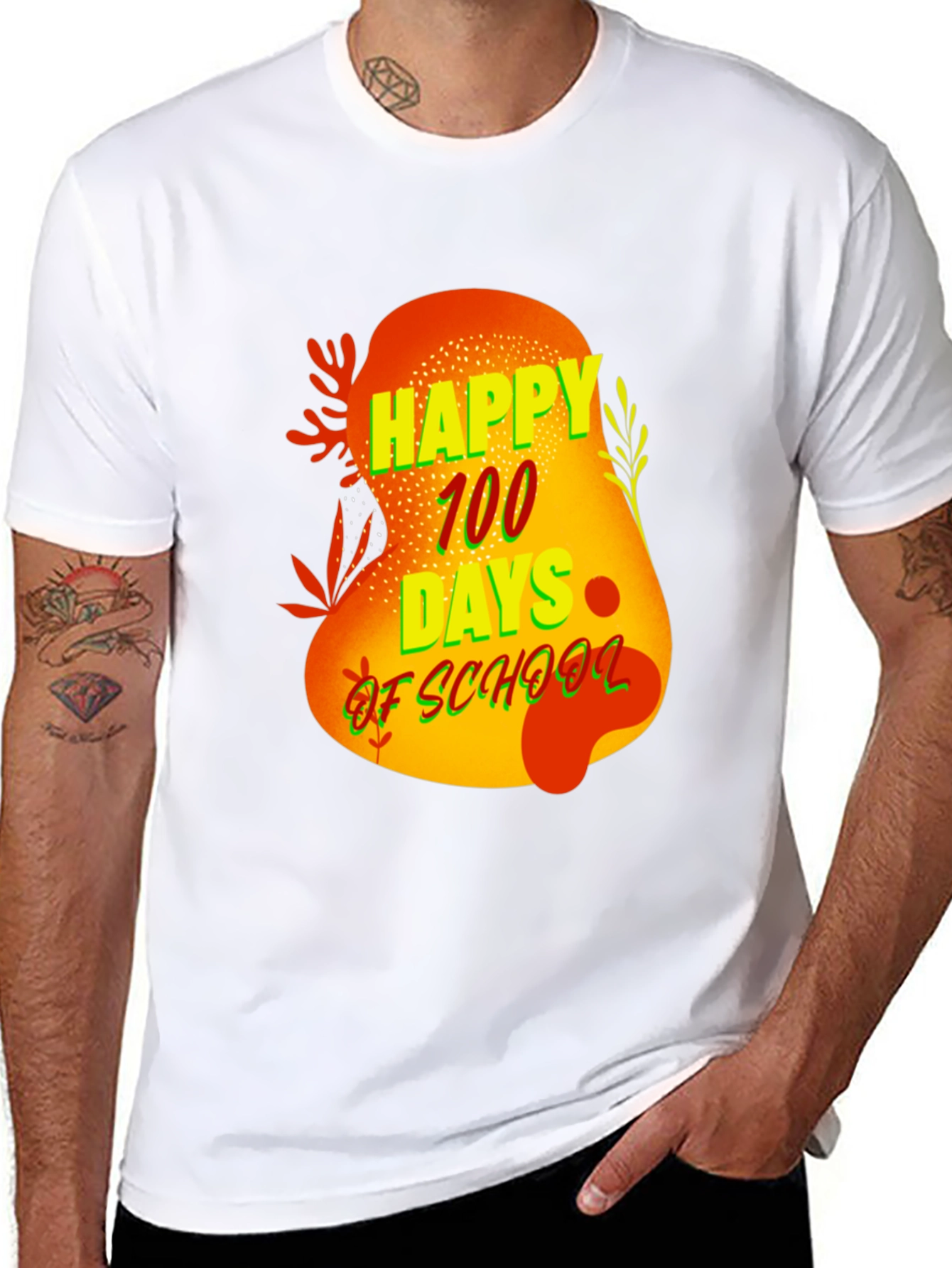 Black Happy 100 Days of School T-Shirt view 8