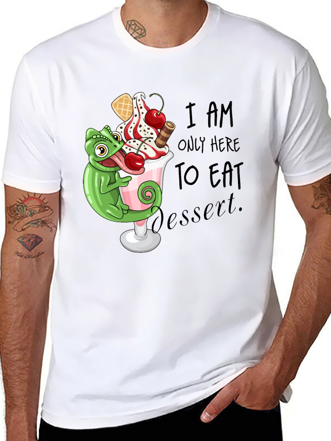 Black Dessert Lover's T-Shirt view 8